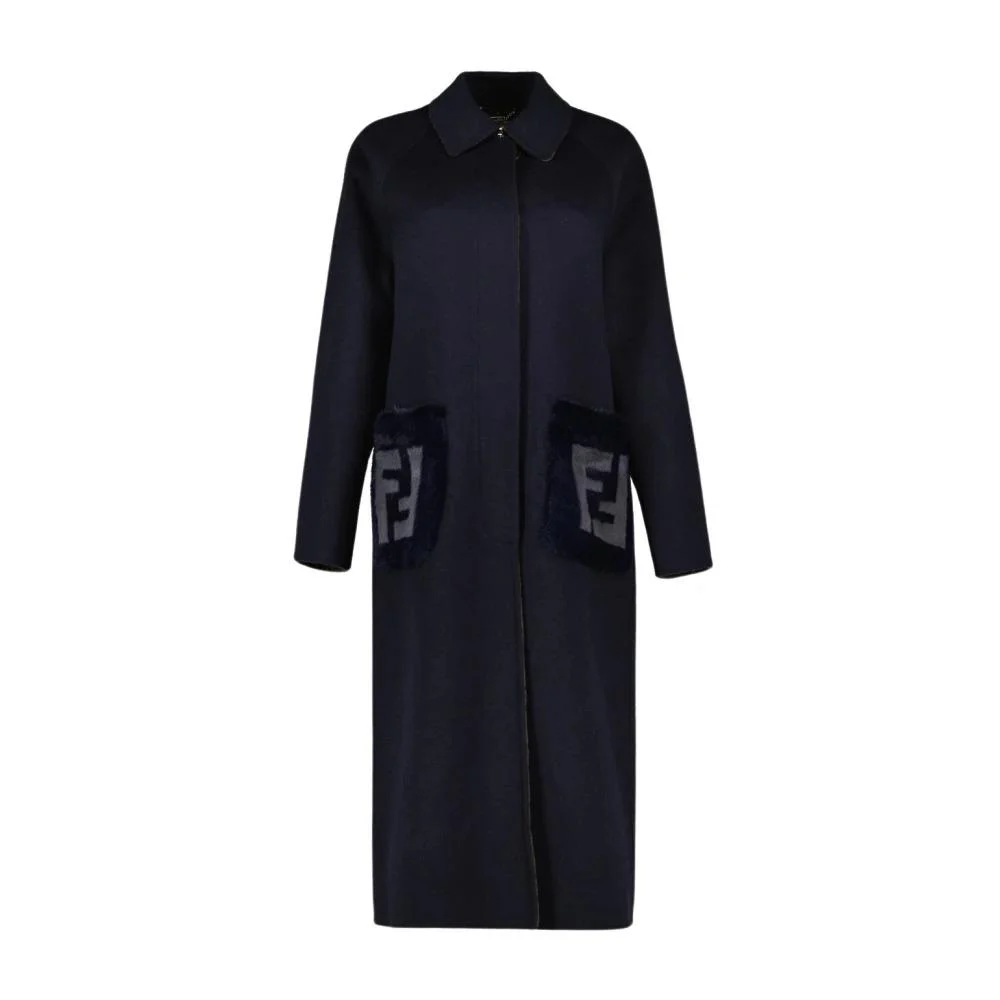 Wool Coat Classic Style Long Zip