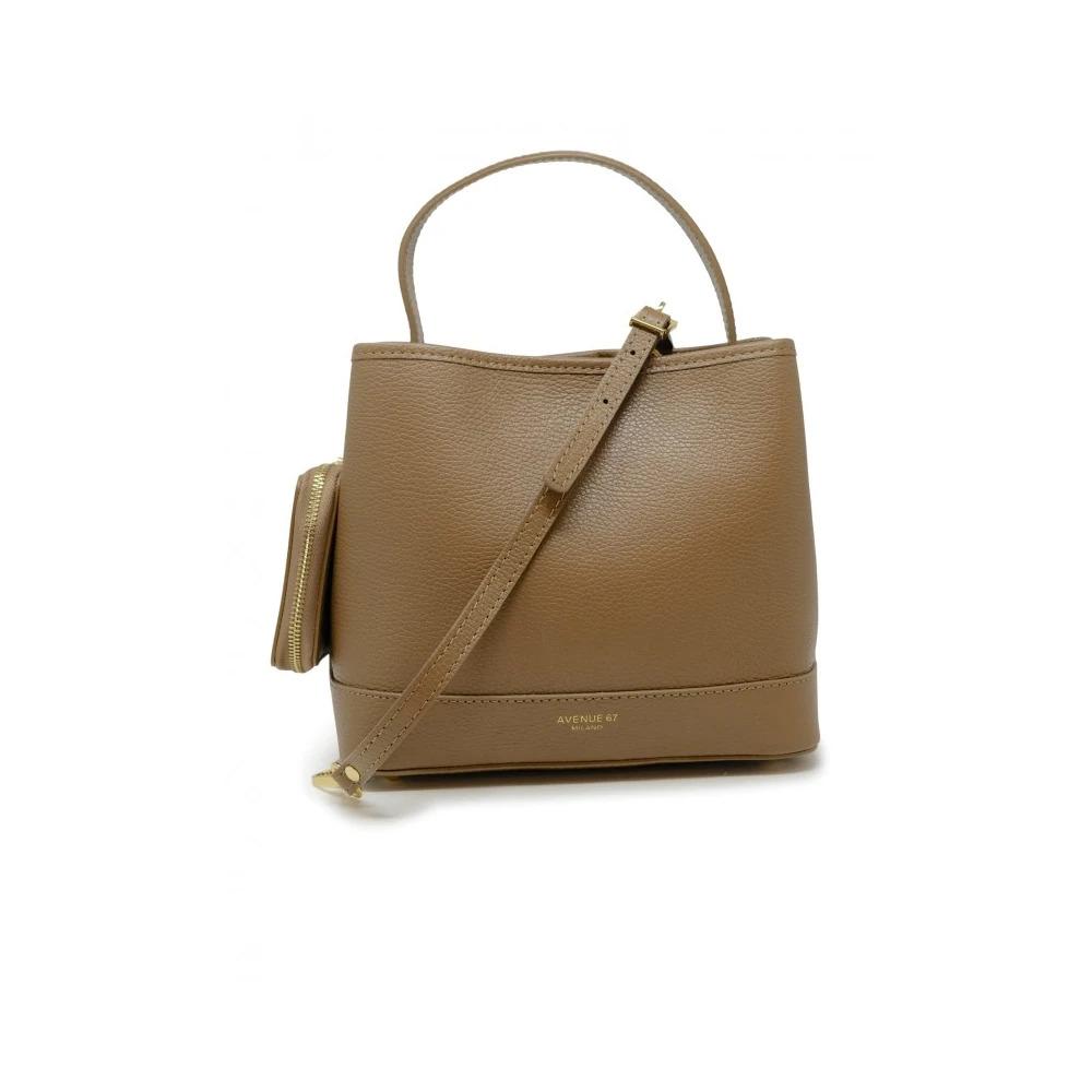 Leather Shoulder Bag in Mud