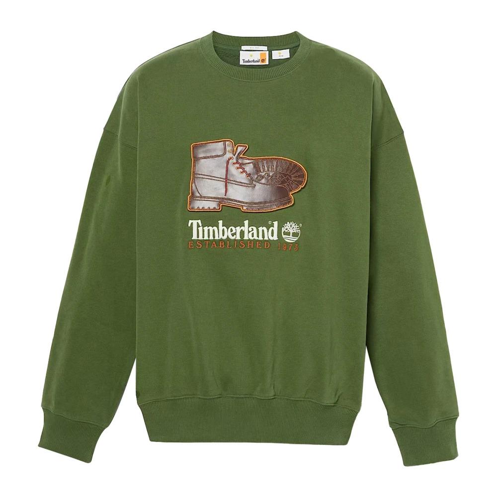 Adventure Box Fit Badge Green Sweatshirt