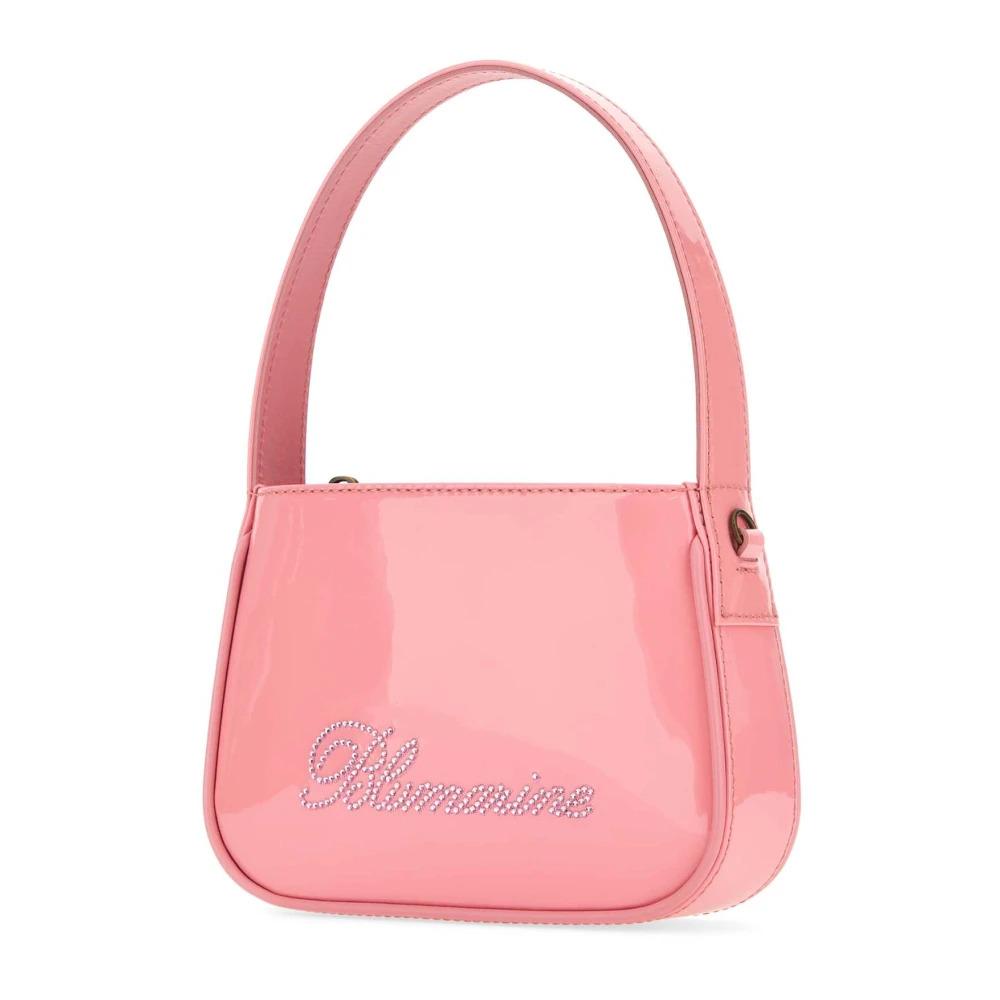 Pink leather handbag