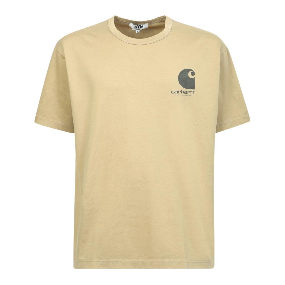 Present a basic T-shirt with iconic logo