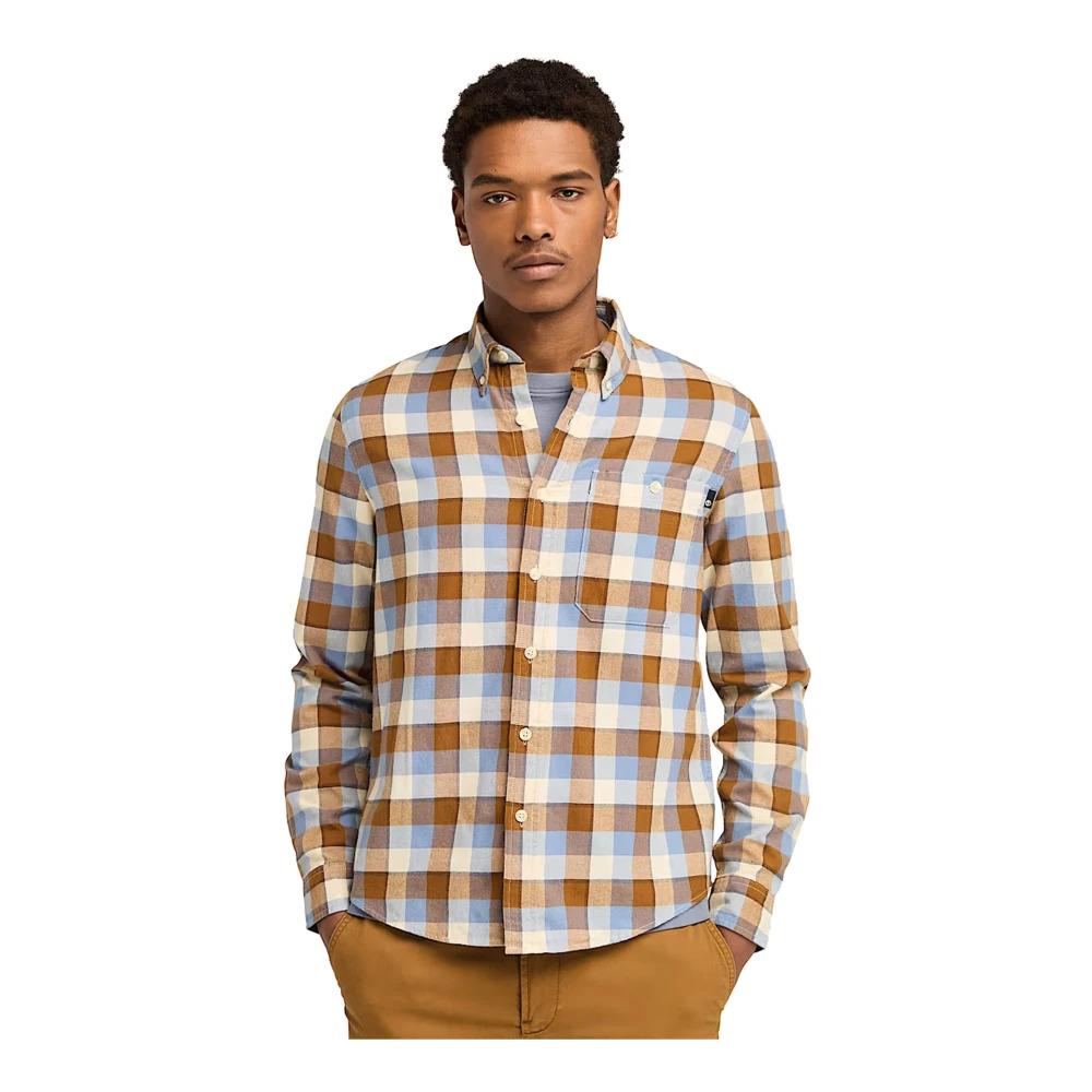 Dark Yellow Plaid Men's Shirt