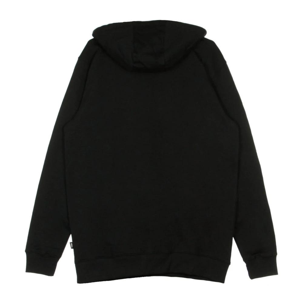 Black Hoodie with Drawstring and Logo