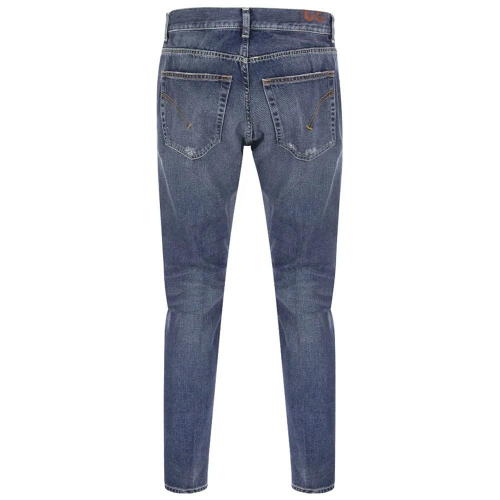 Blue Distressed Cotton Jeans