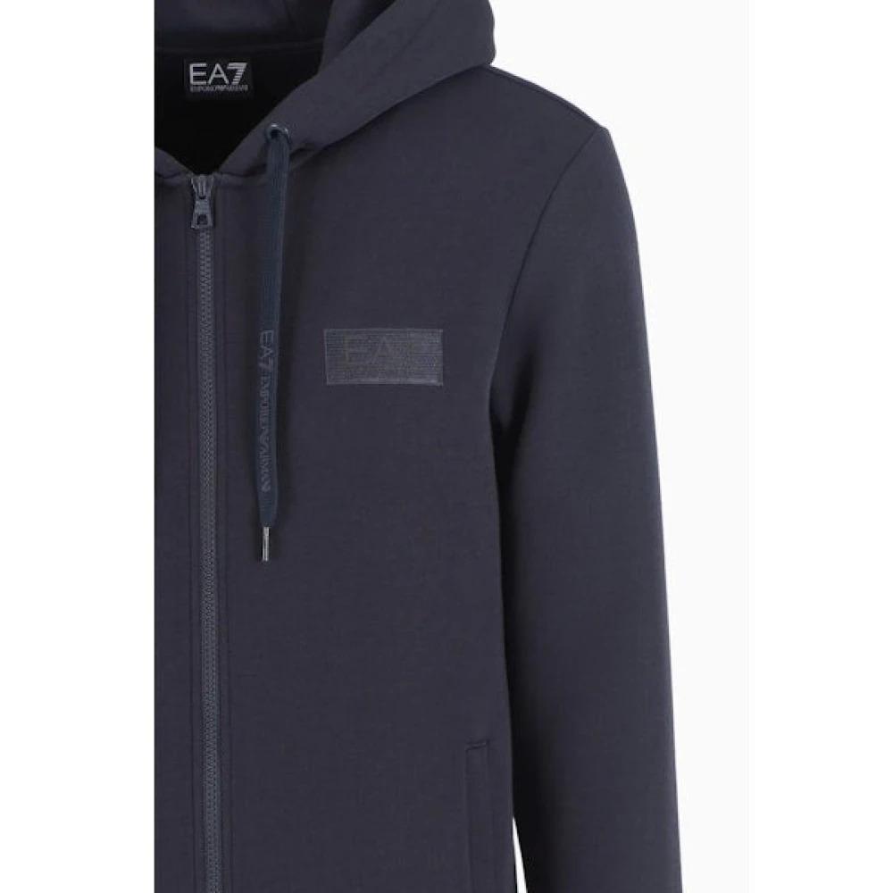 Blue Zip Hooded Sweatshirt AW24