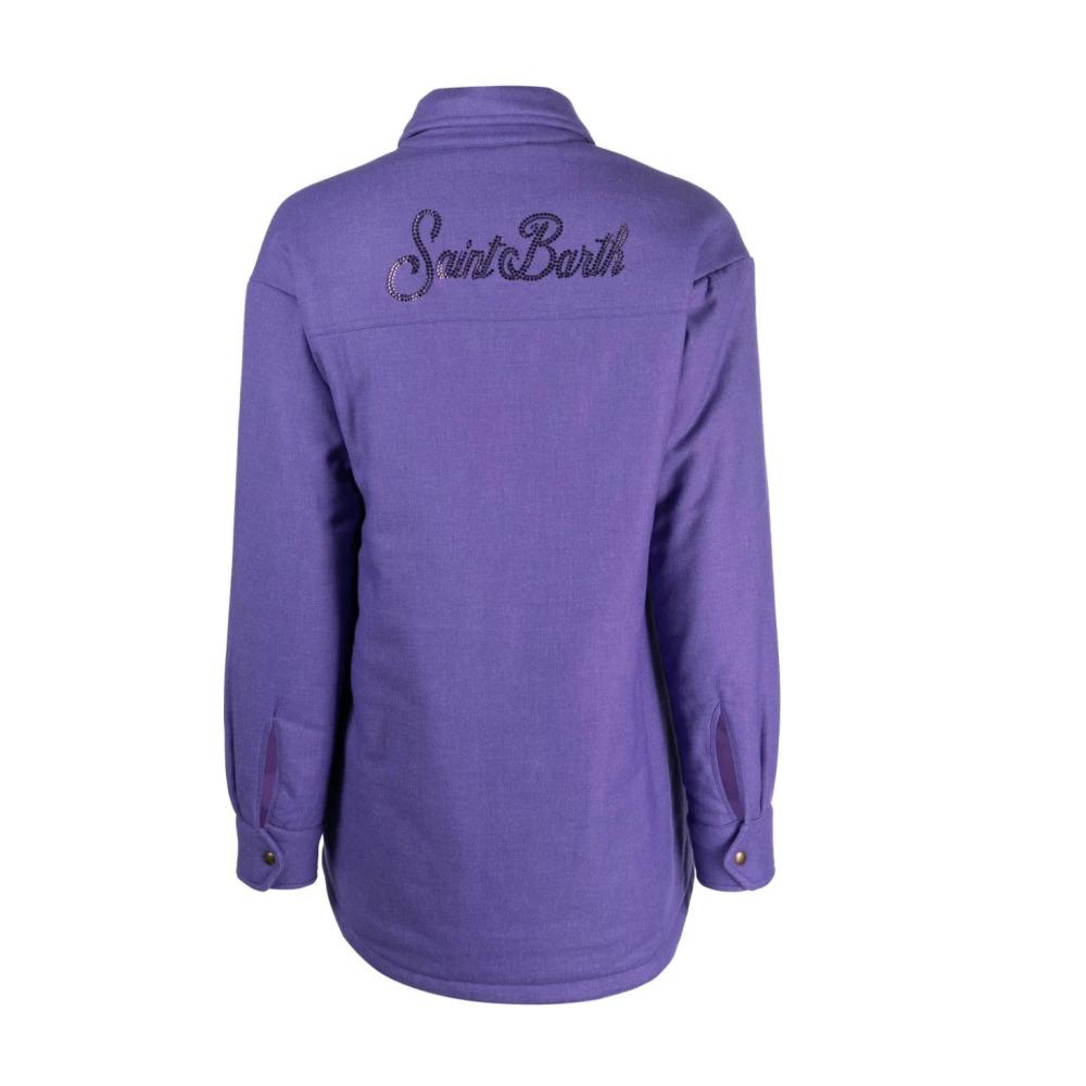 Rhinestone-Embellished Purple Jacket