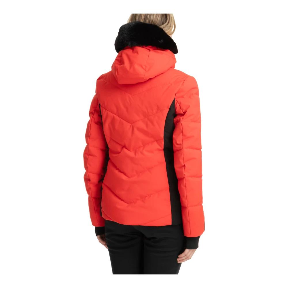 Multicolour Zip Ski Jacket with Hood