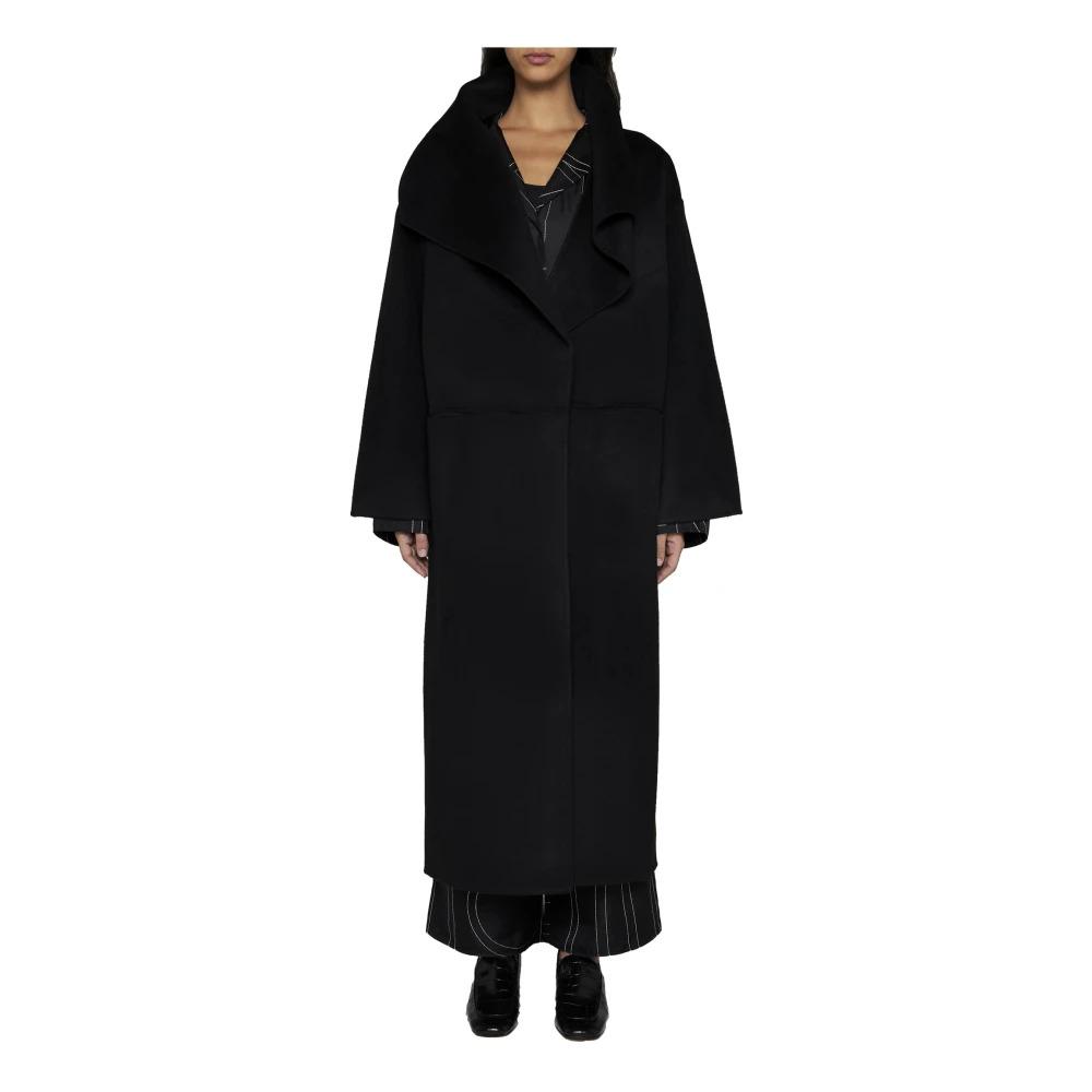 Black Wool Cashmere Long Coat