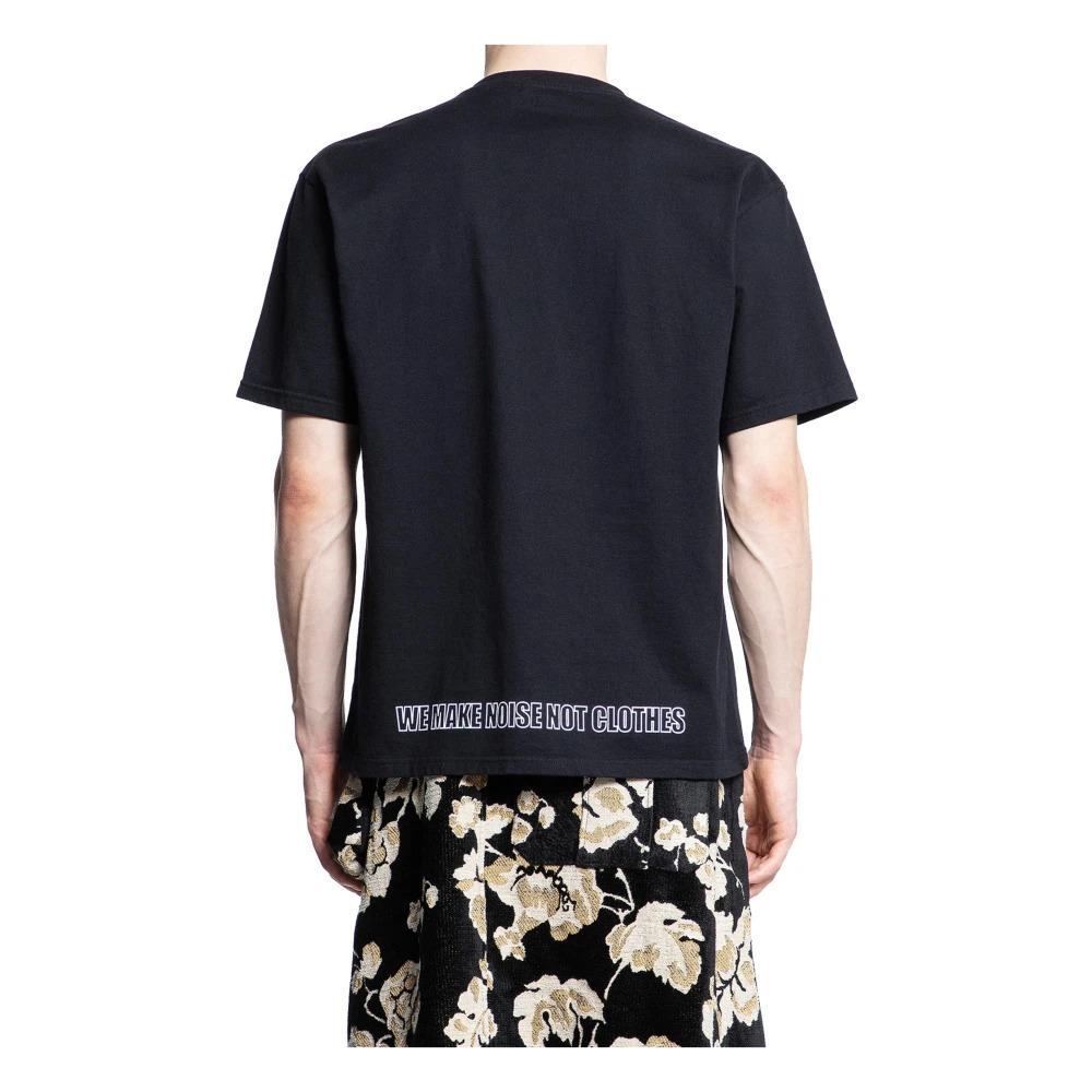 Graphic Print T-Shirt Black Round Neck