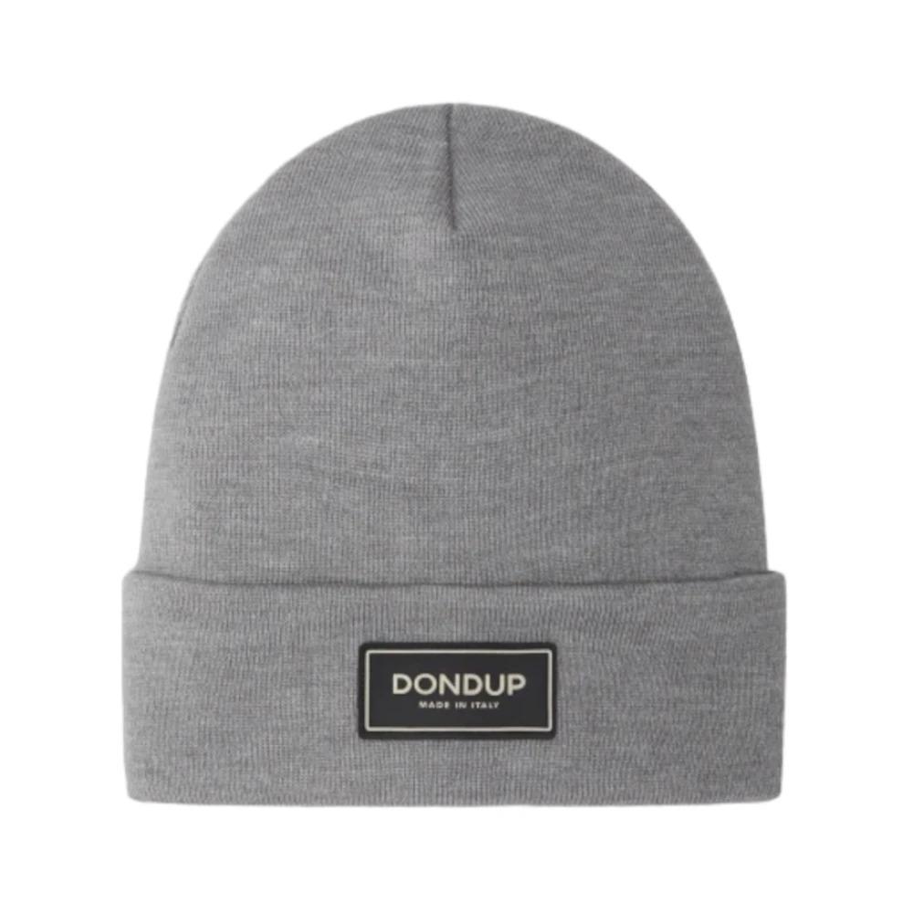 Grey Beanie Hat Logo Label