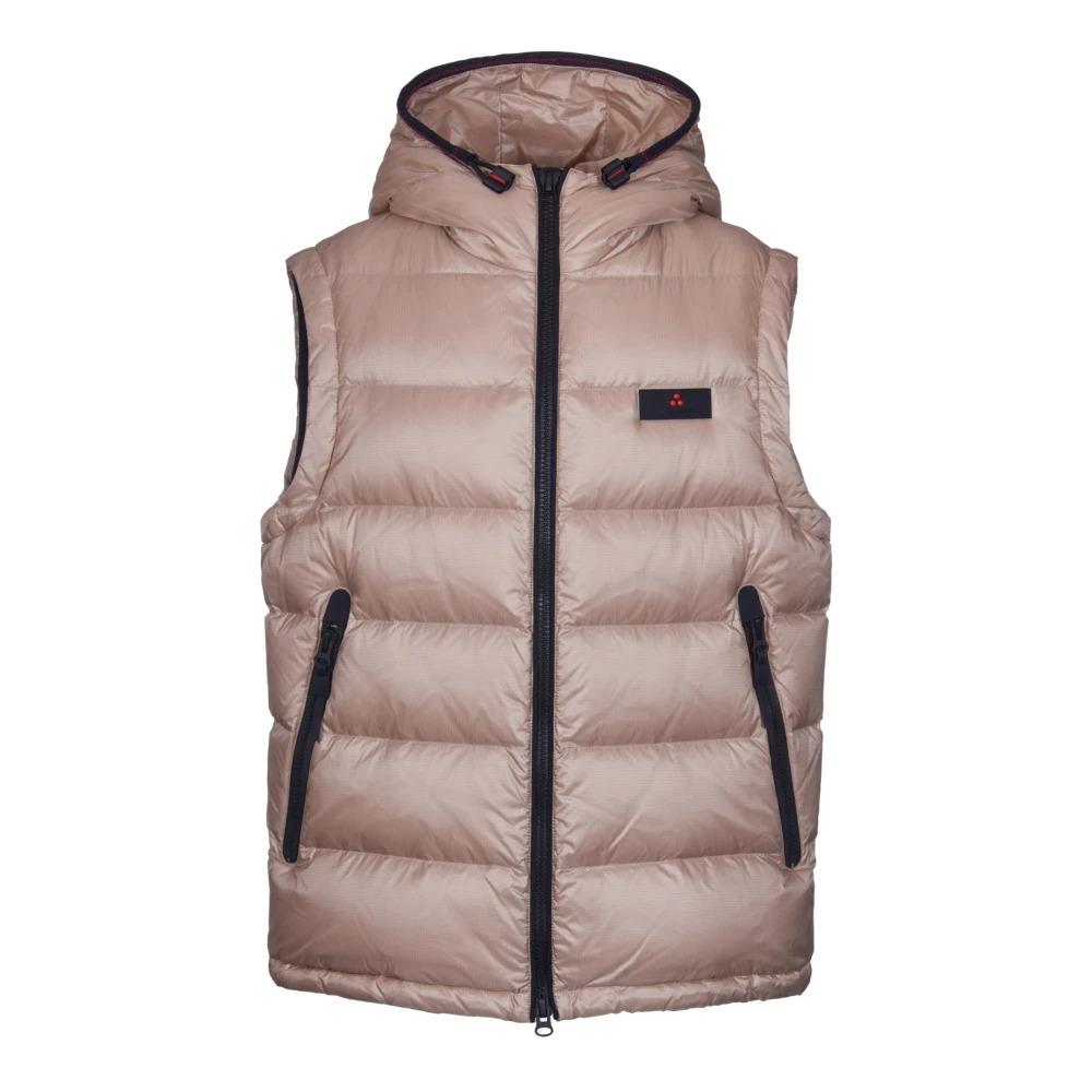 Beige Ripstop Nylon Hooded Vest