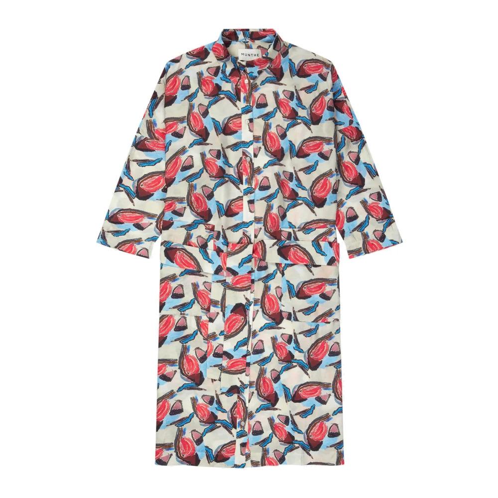 Abstract Print Shirt Dress