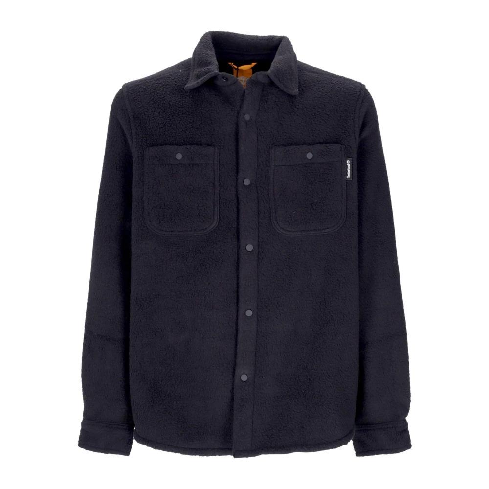 Black Fleece Overshirt Long Sleeve Shirt