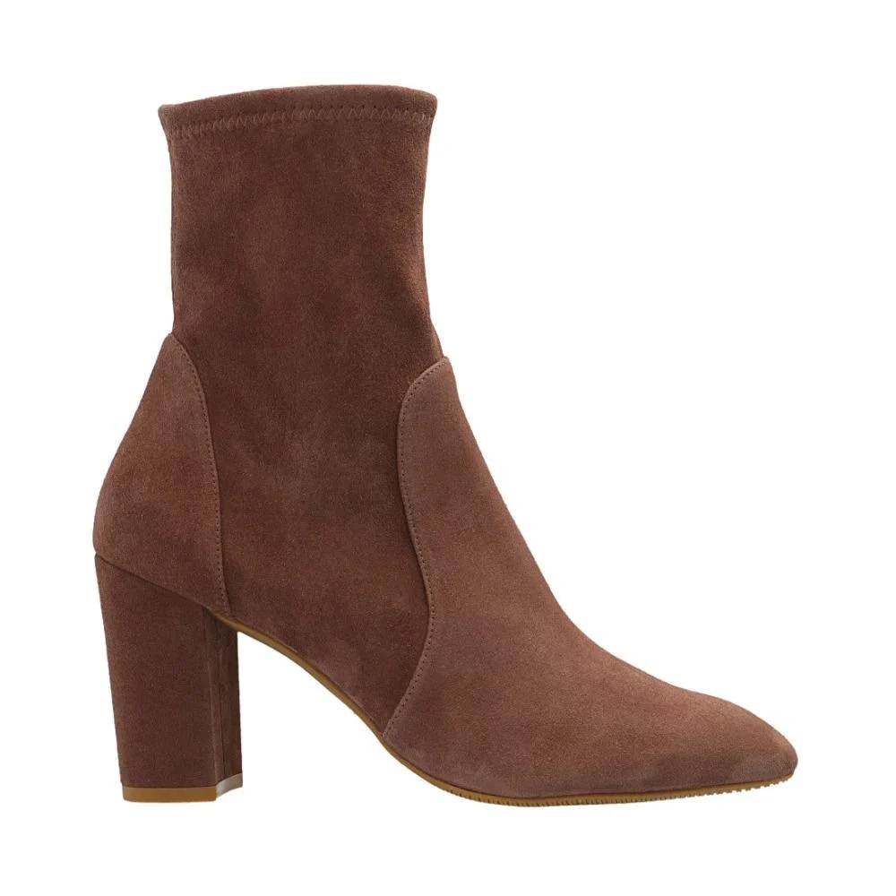 Yuliana Suede Ankle Boots with Heel