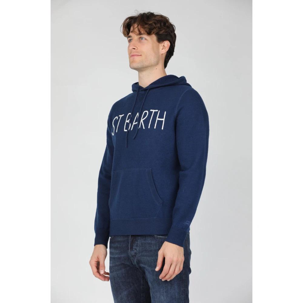 Knit Hooded Sweater with St. Barth Embroidery