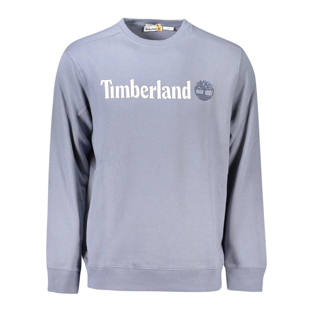 Blue Long Sleeve Sweatshirt with Print