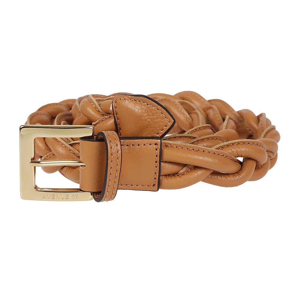 Brown Leather Belt Made in Italy