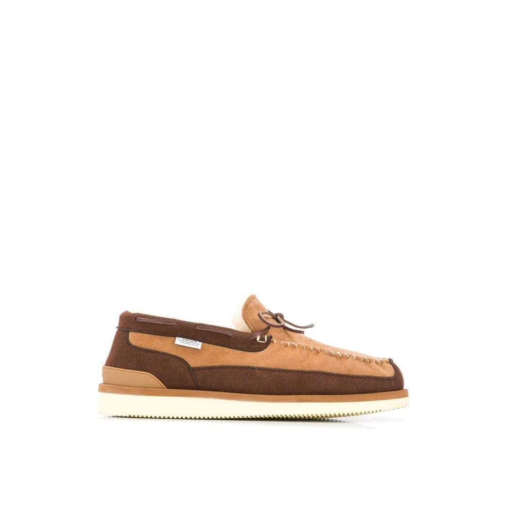 Brown Shearling Loafers