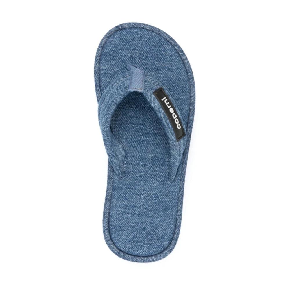 Washed Blue Wedge Sandal