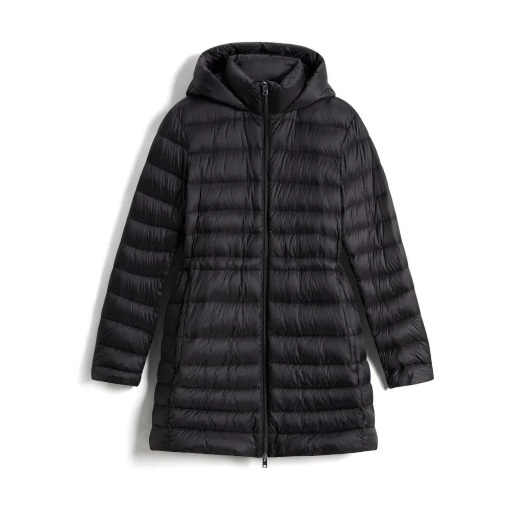 Black Parka Water-Resistant Quilted Design