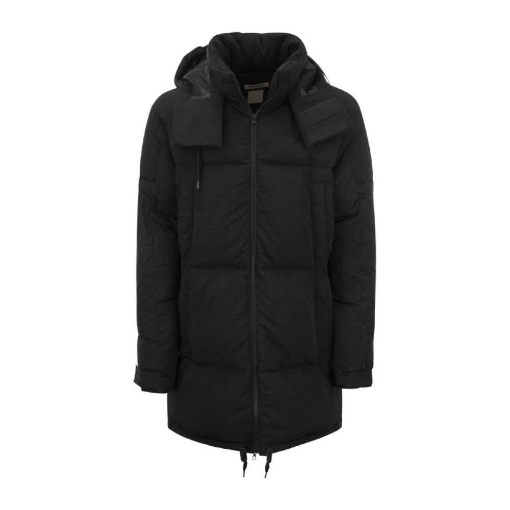 SHIVAPURI - Long down jacket with hood