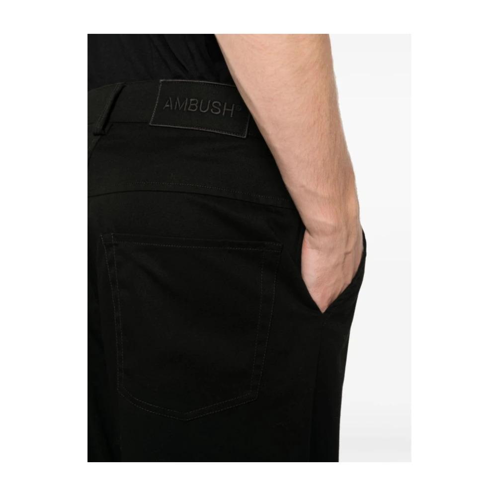 Black Zip Up Trousers