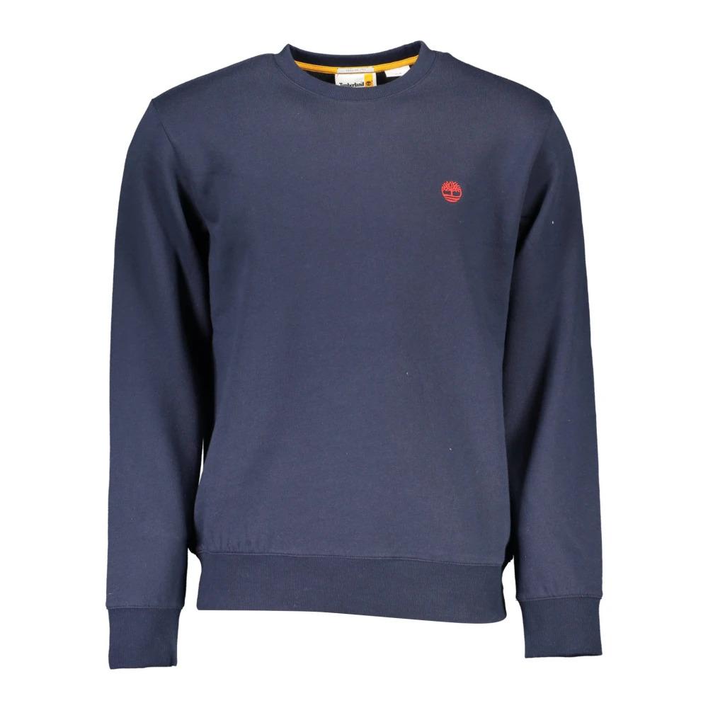 Blue Long Sleeve Sweatshirt with Embroidery