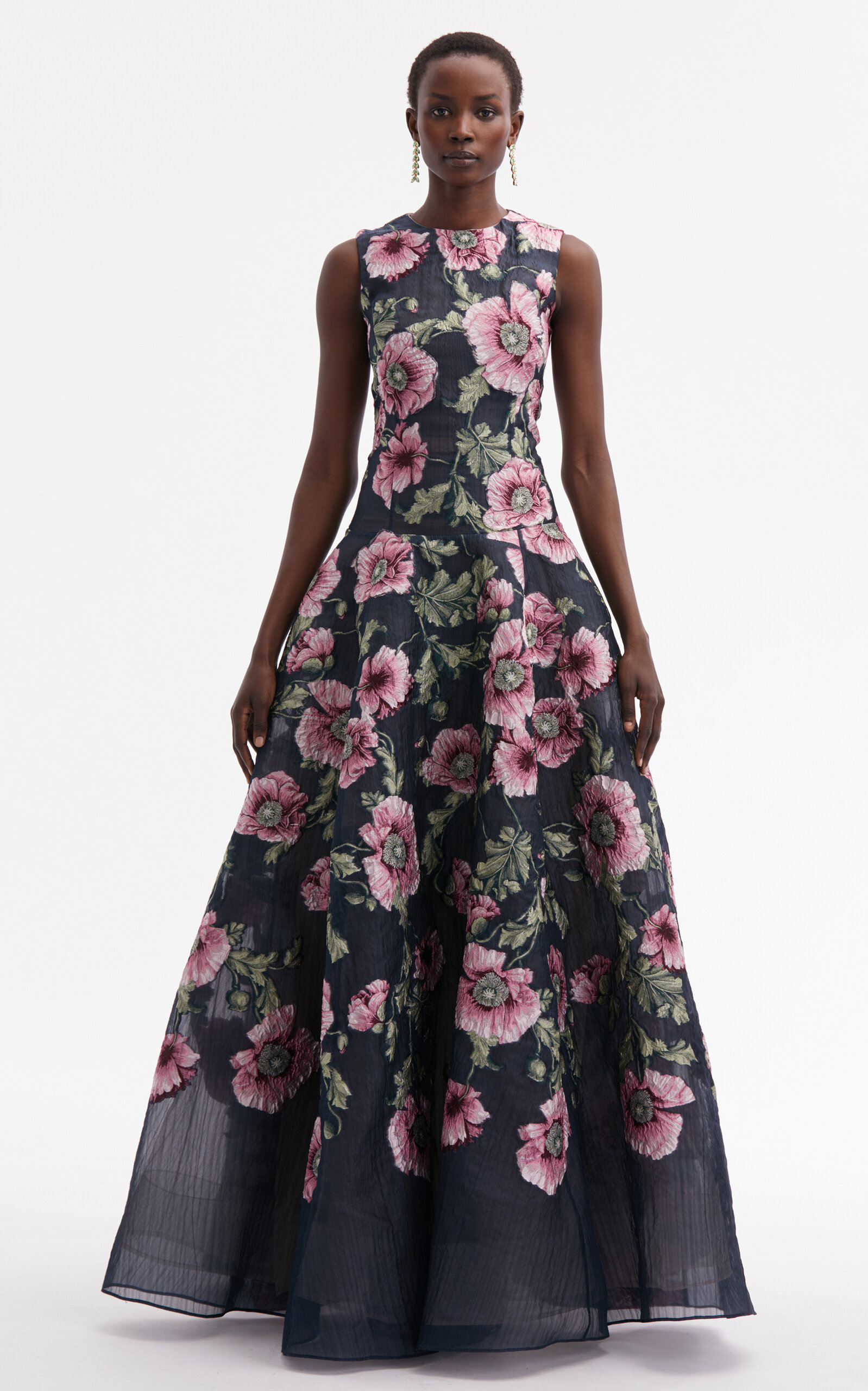 Floral Fil Coupe Gown