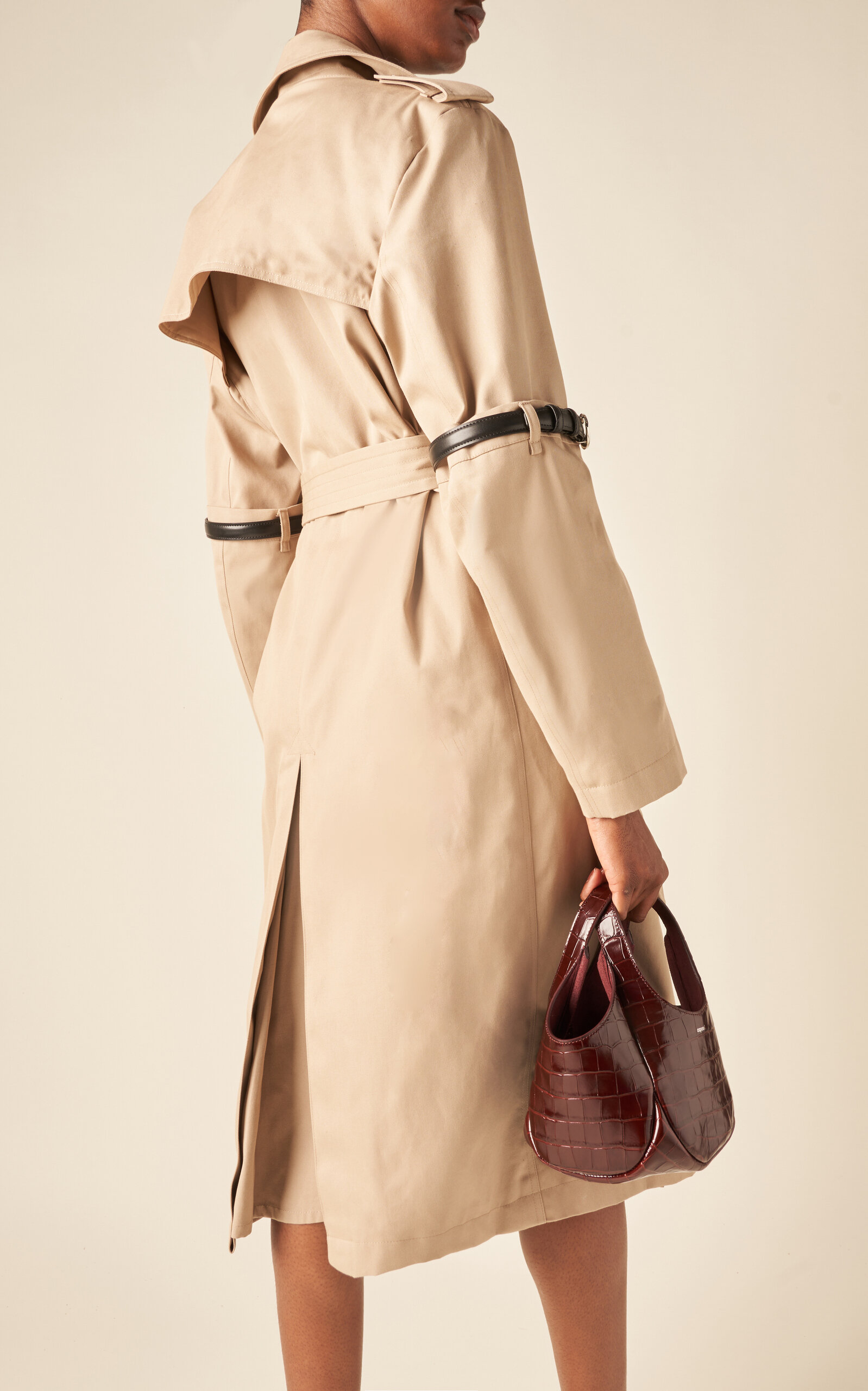 Buckle-Trimmed Trench Coat 