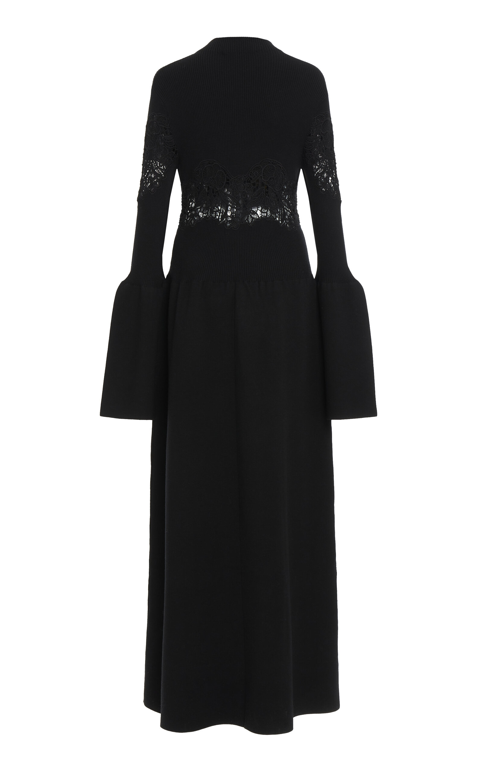 Lower Impact Compact Wool-Blend Rib Knit Maxi Dress