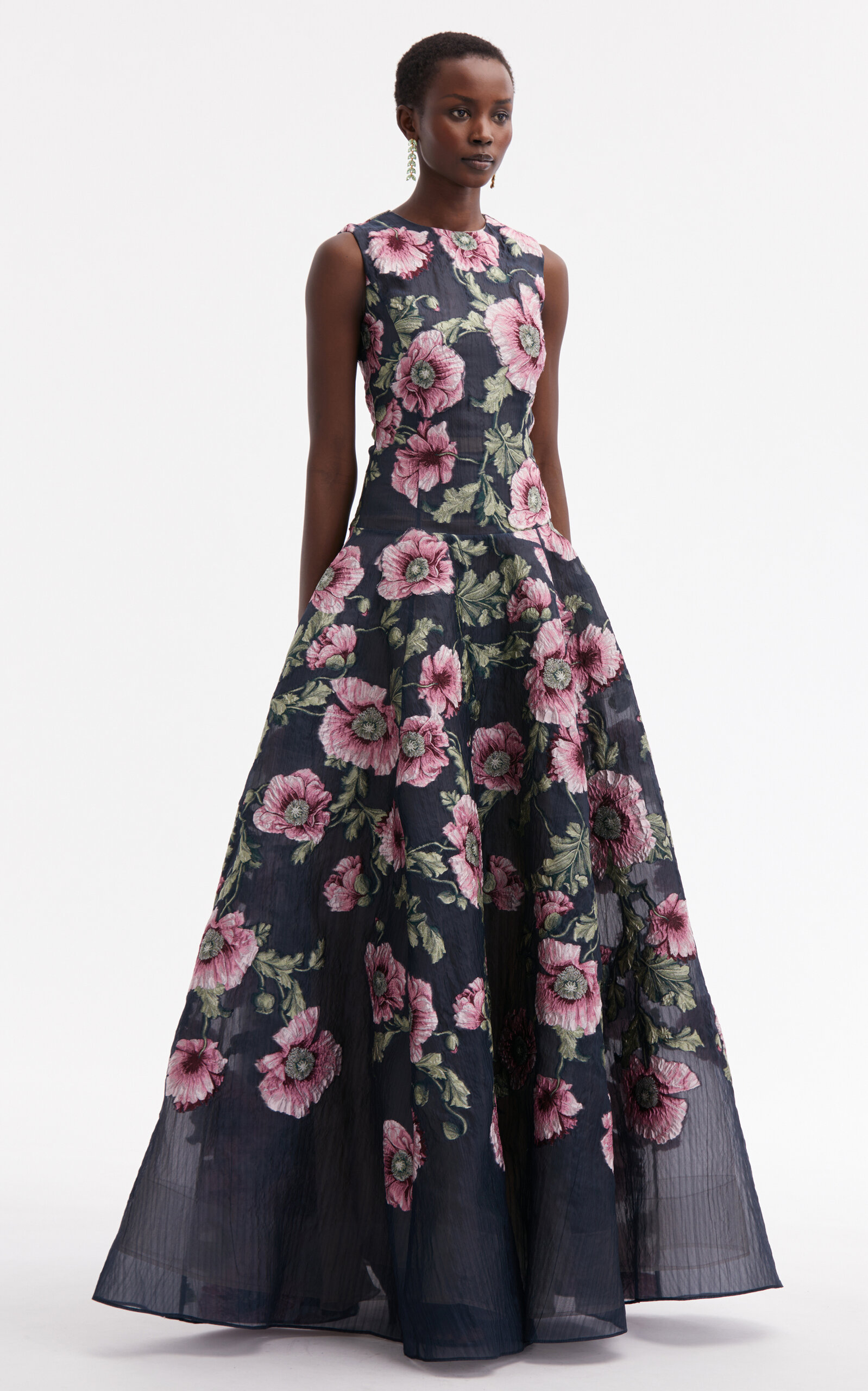 Floral Fil Coupe Gown