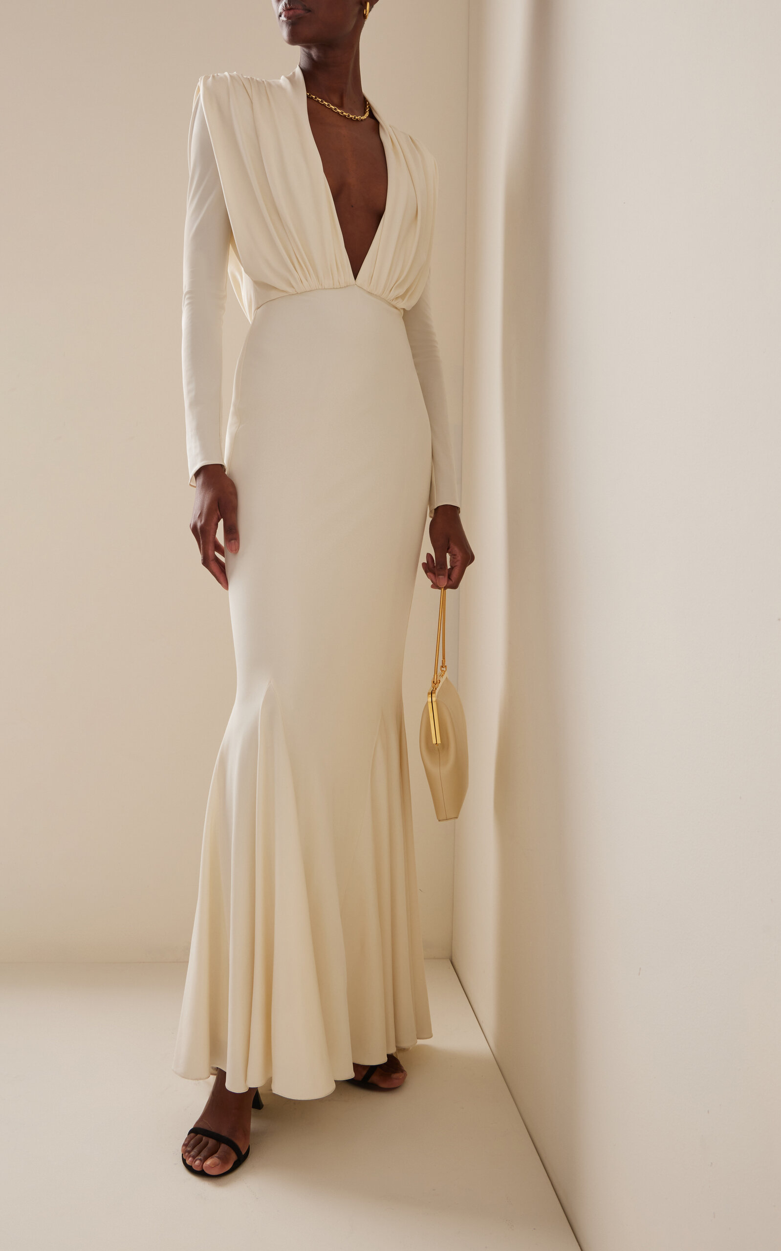 Plunging Jersey Gown