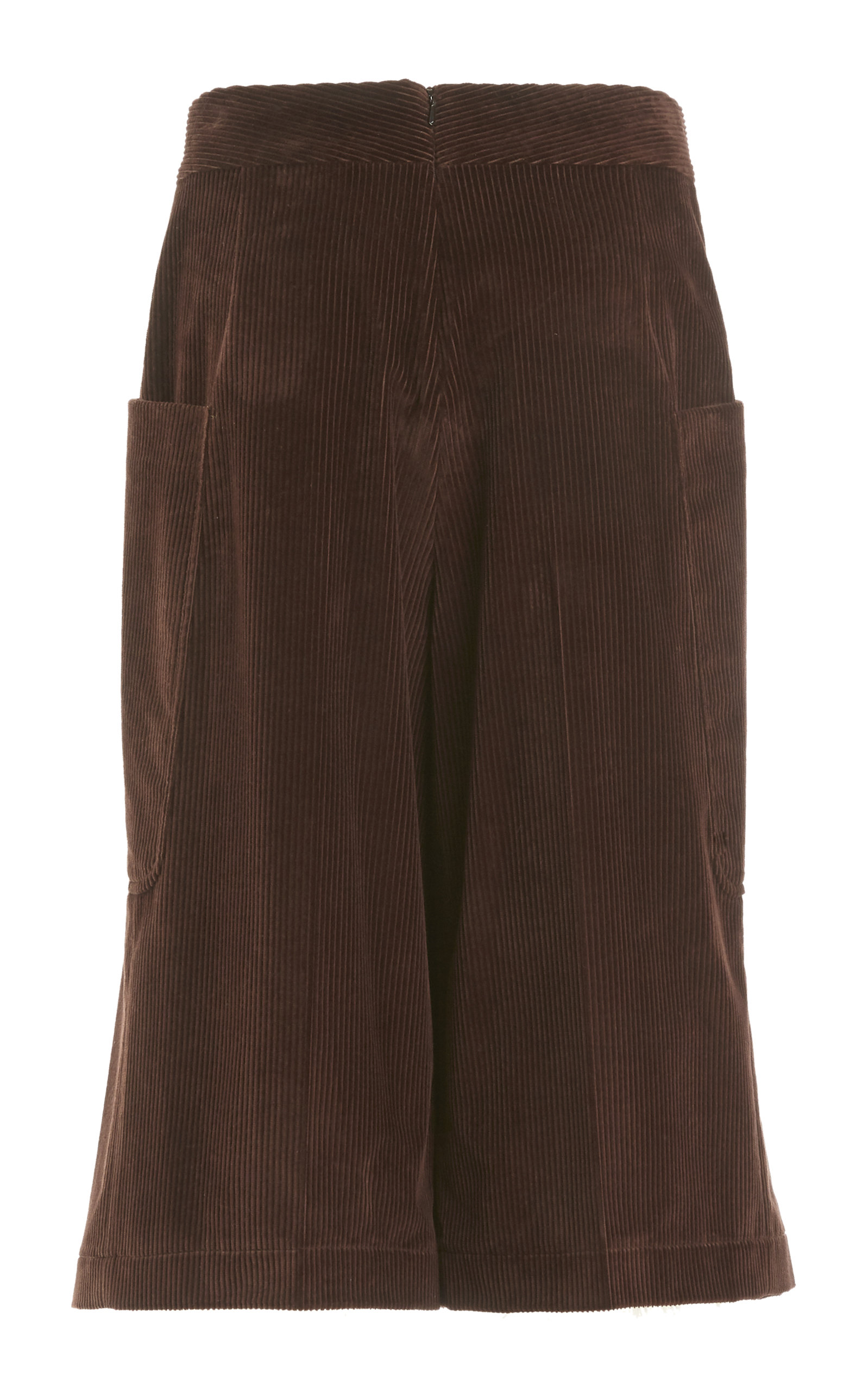 Pleated Cotton Corduroy Culottes