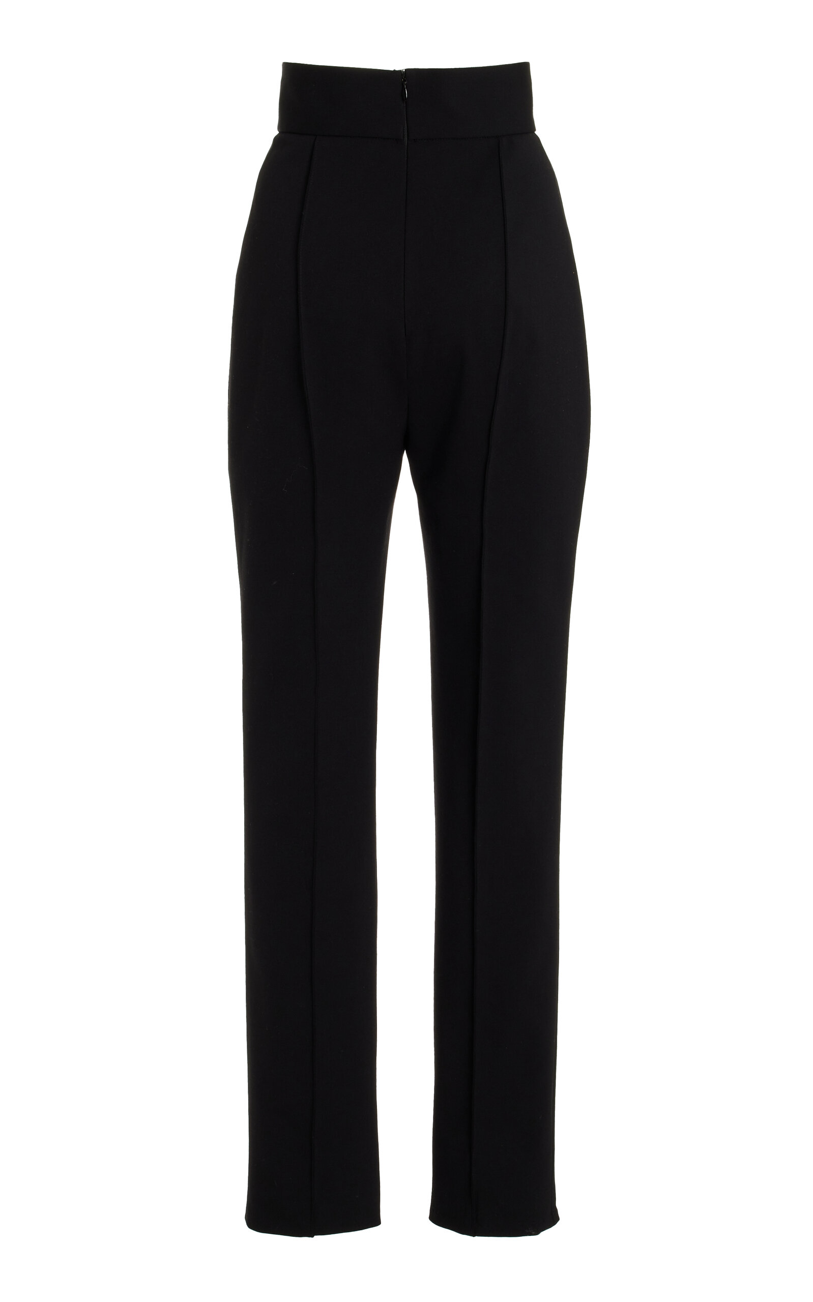 High-Waisted Stretch Wool Skinny Pants