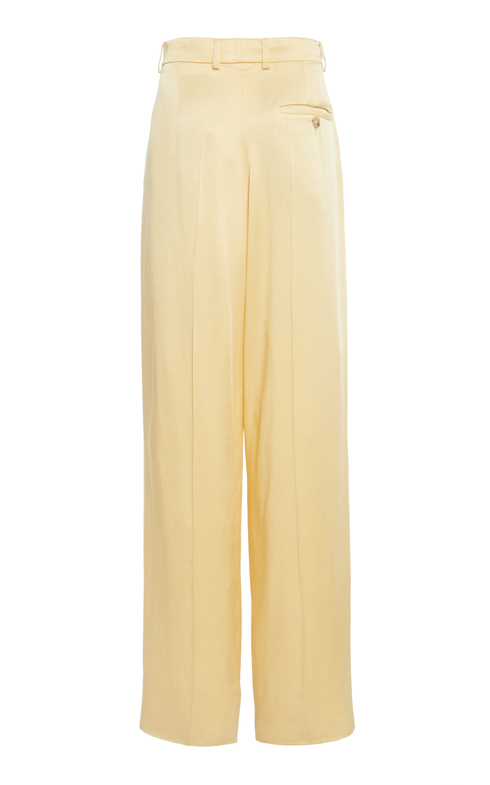 Relaxed Satin Wide-Leg Trousers