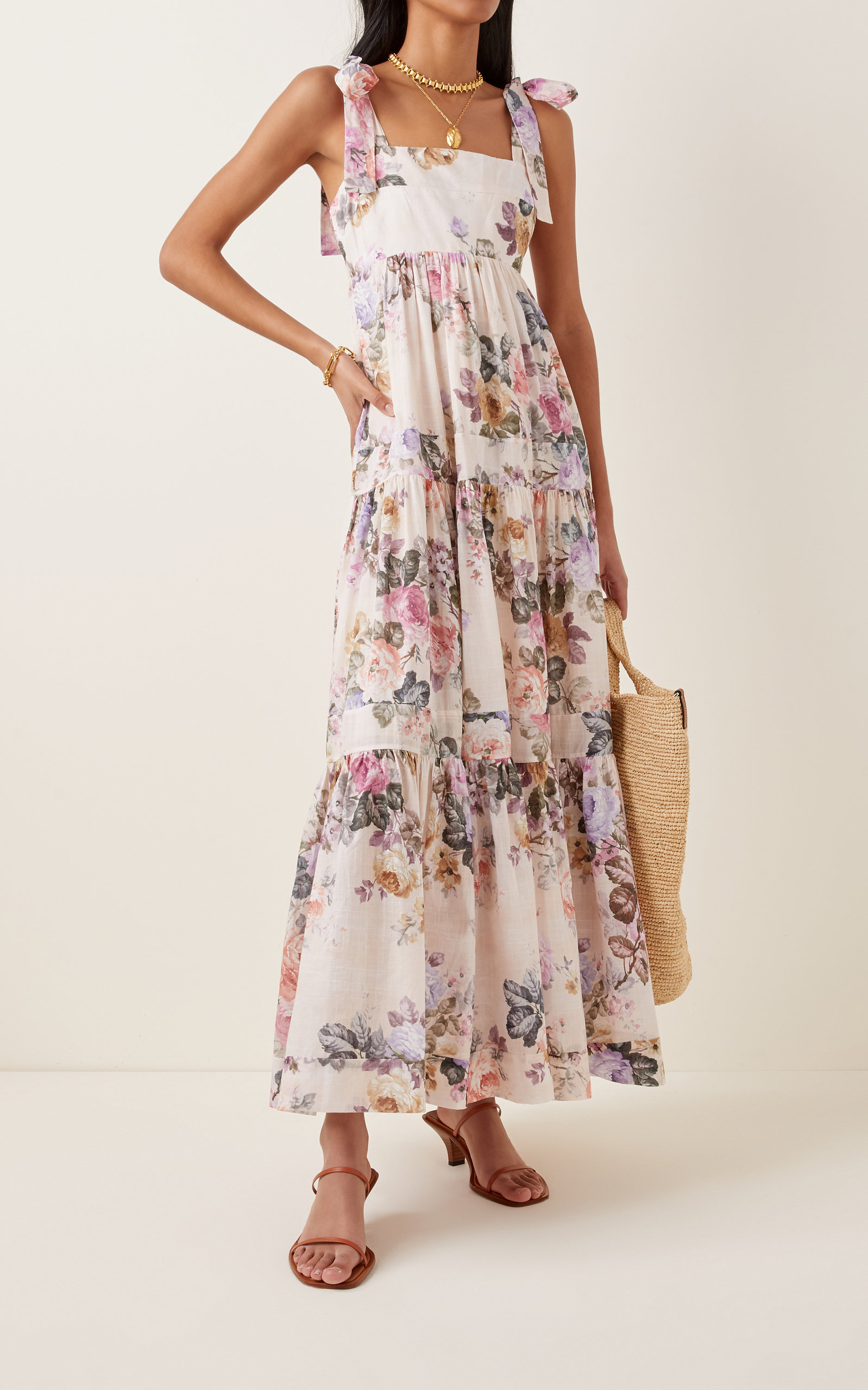 Brighton Floral Cotton Midi Dress