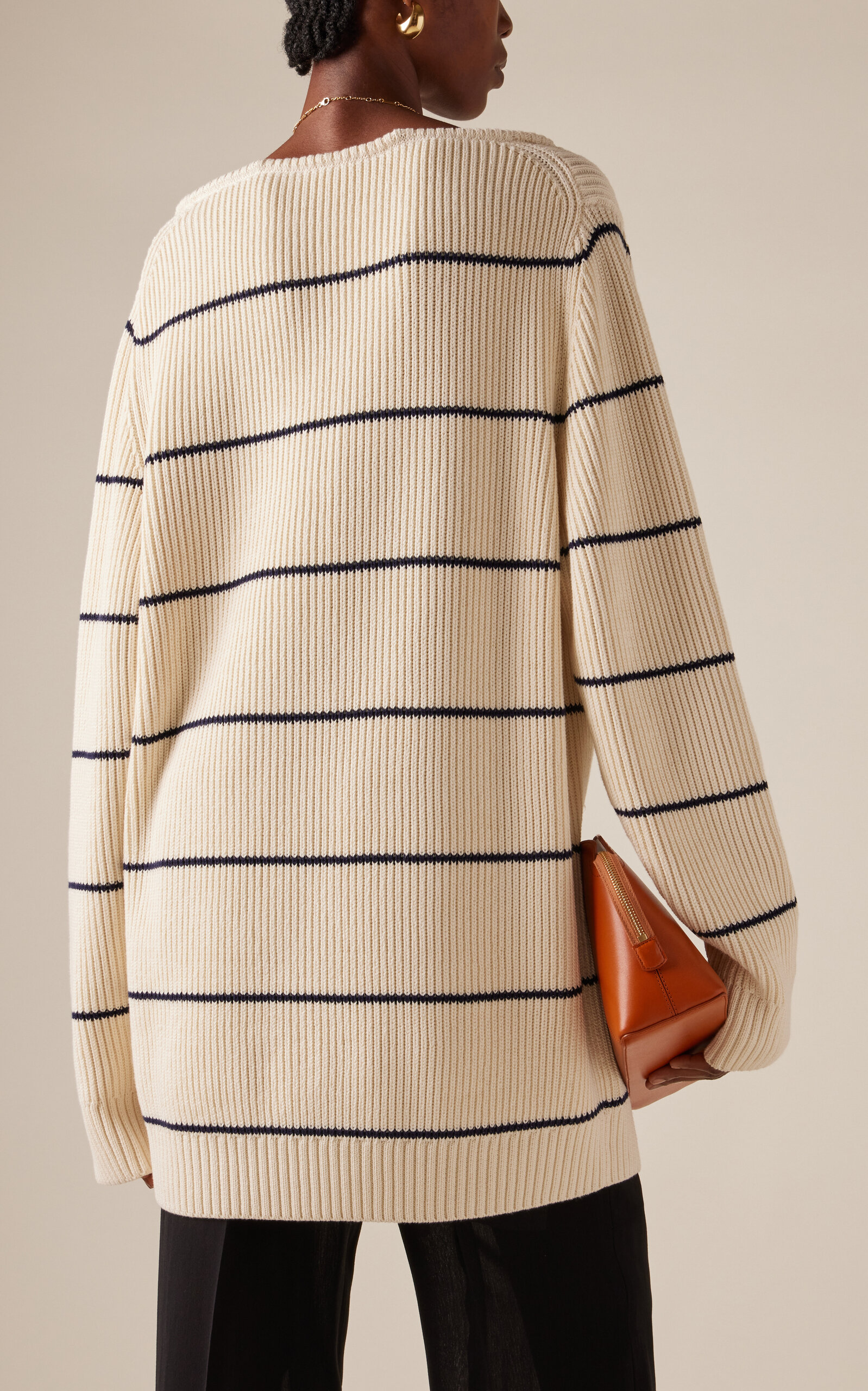 Striped Stretch-Cotton-Silk Mini Dress