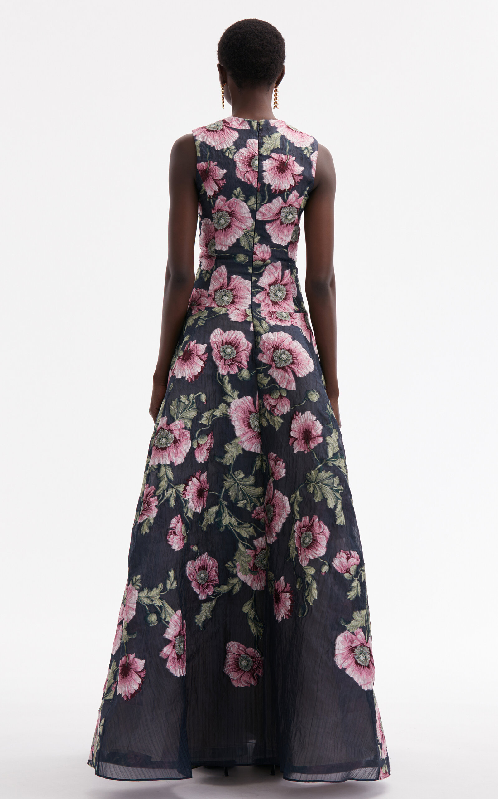 Floral Fil Coupe Gown