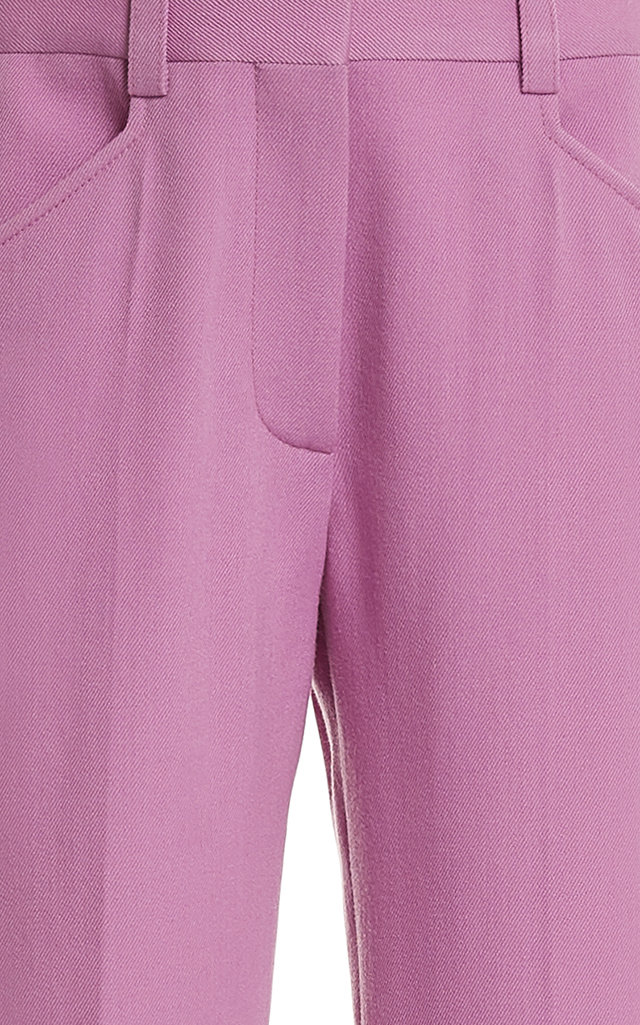 Wool-Twill Wide-Leg Trousers