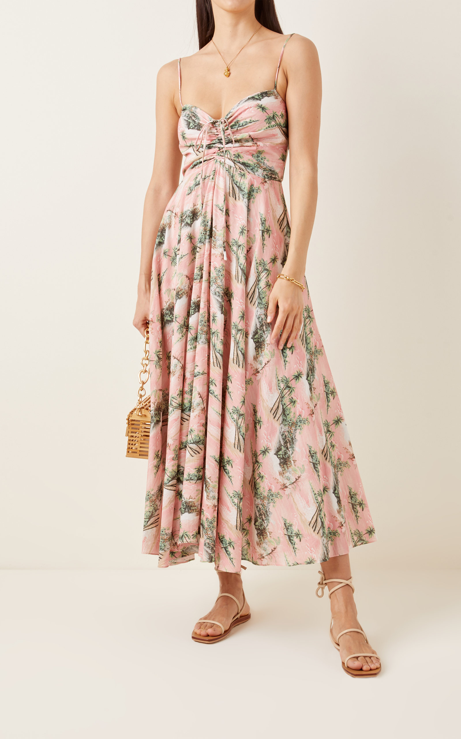 Maidstone Printed Cotton Voile Midi Dress