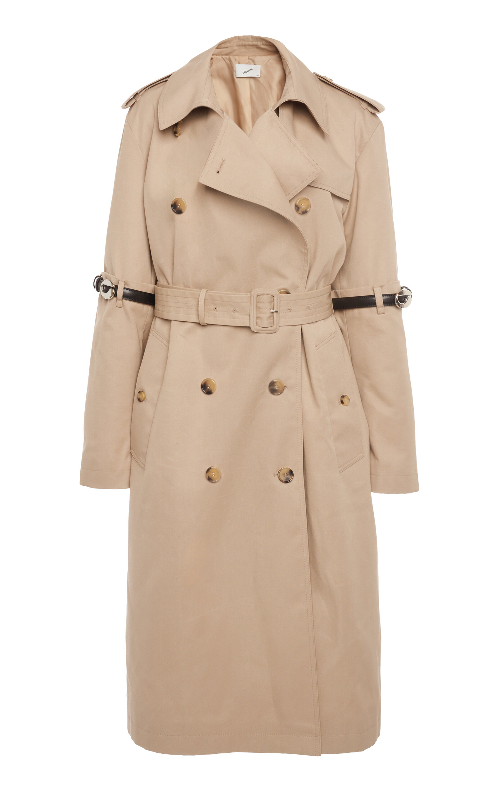 Buckle-Trimmed Trench Coat 