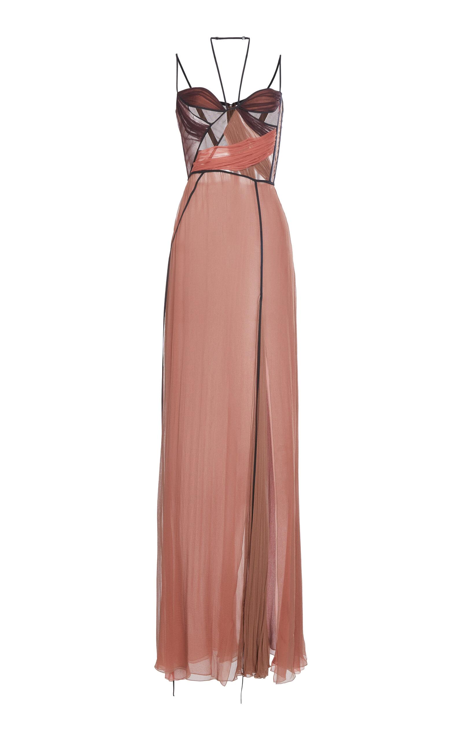 Mae Draped Silk Corset Gown