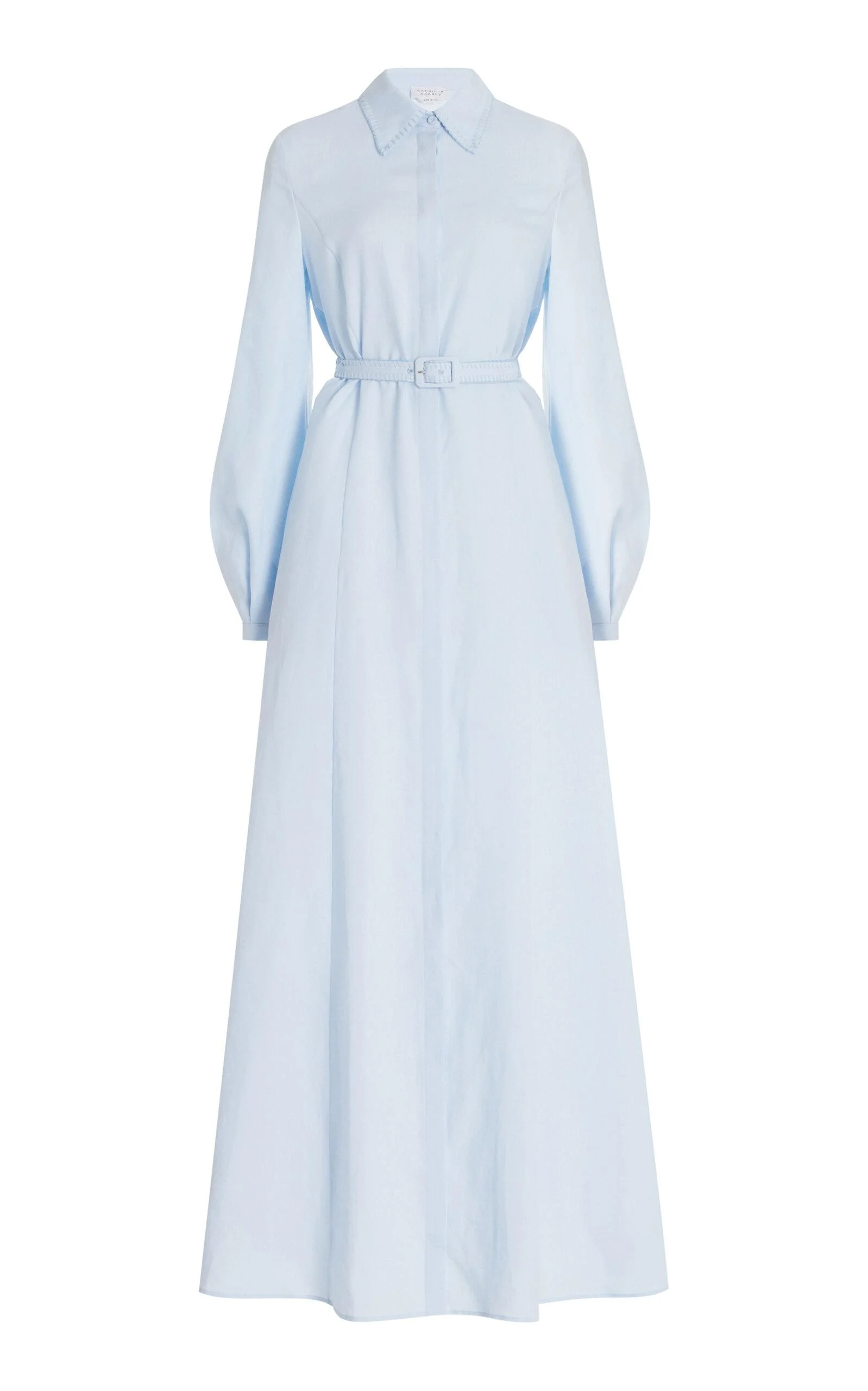 Breton Linen Maxi Shirt Dress