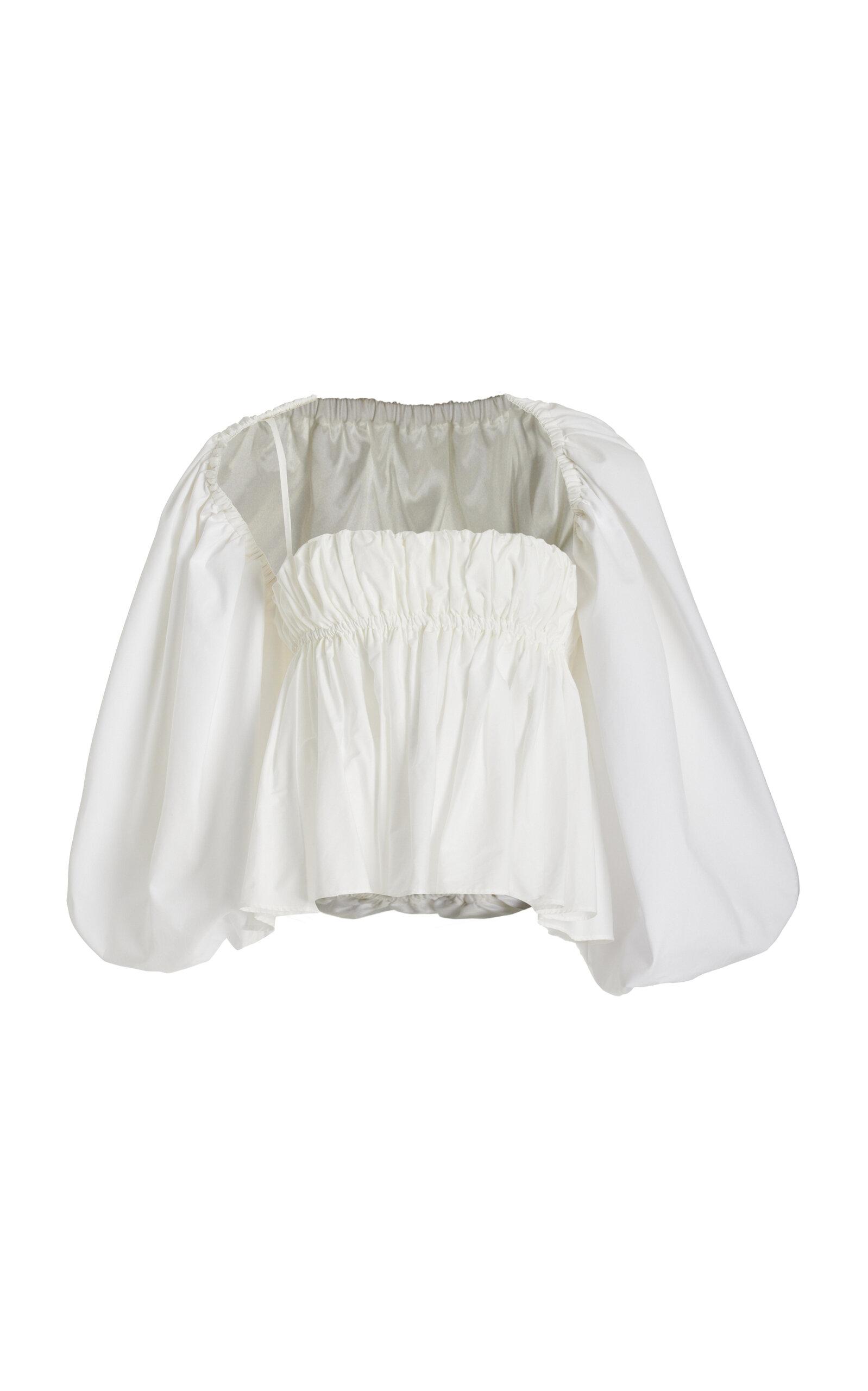 Momoko Pleated Cotton-Blend Top