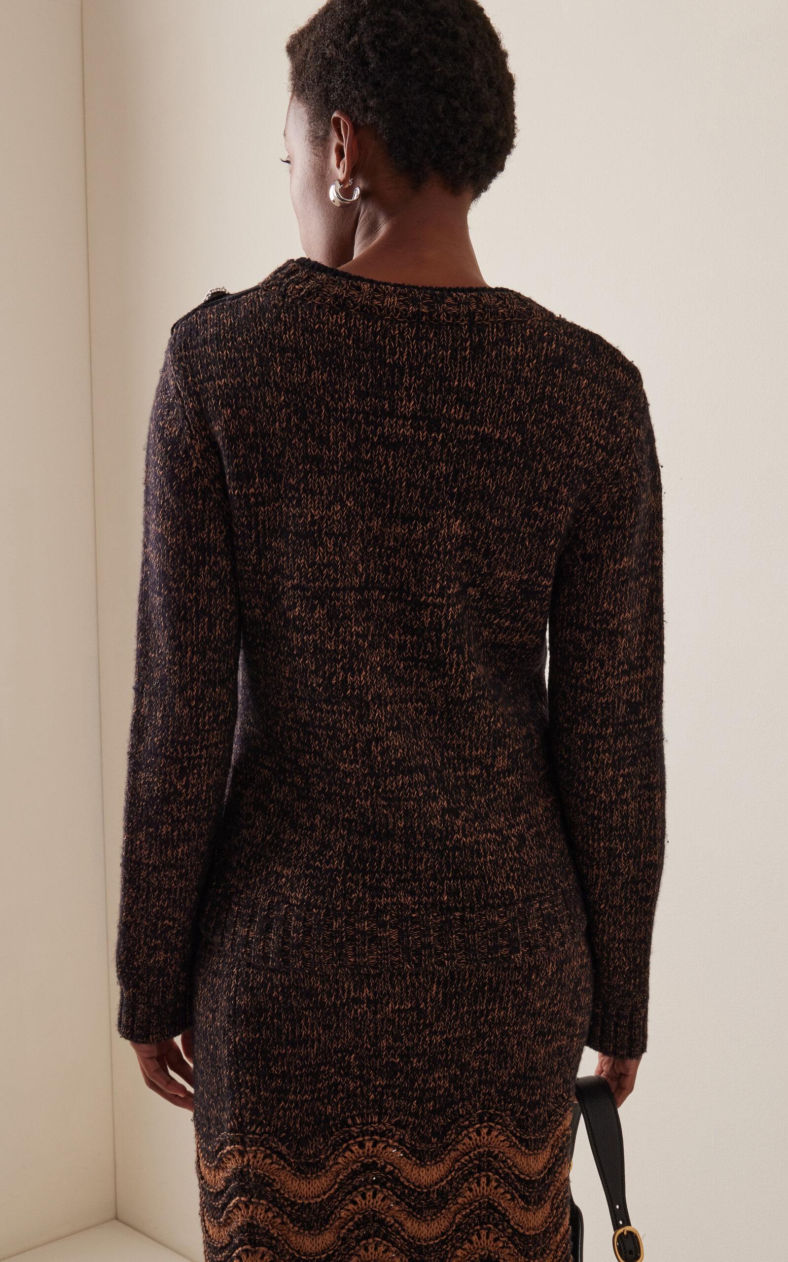 Chord Knit Wool-Cotton Sweater