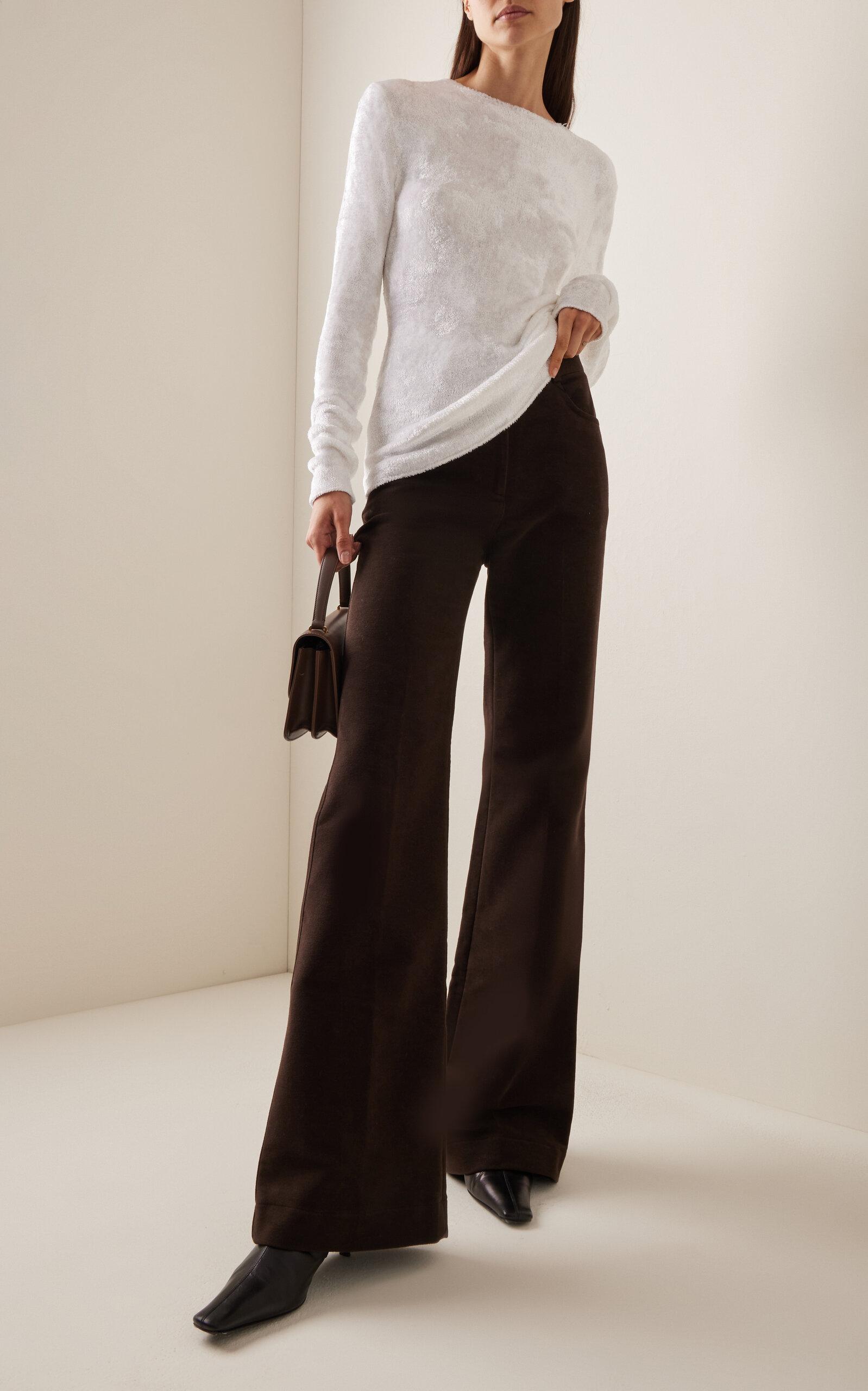 Flared Cotton-Moleskin Trousers