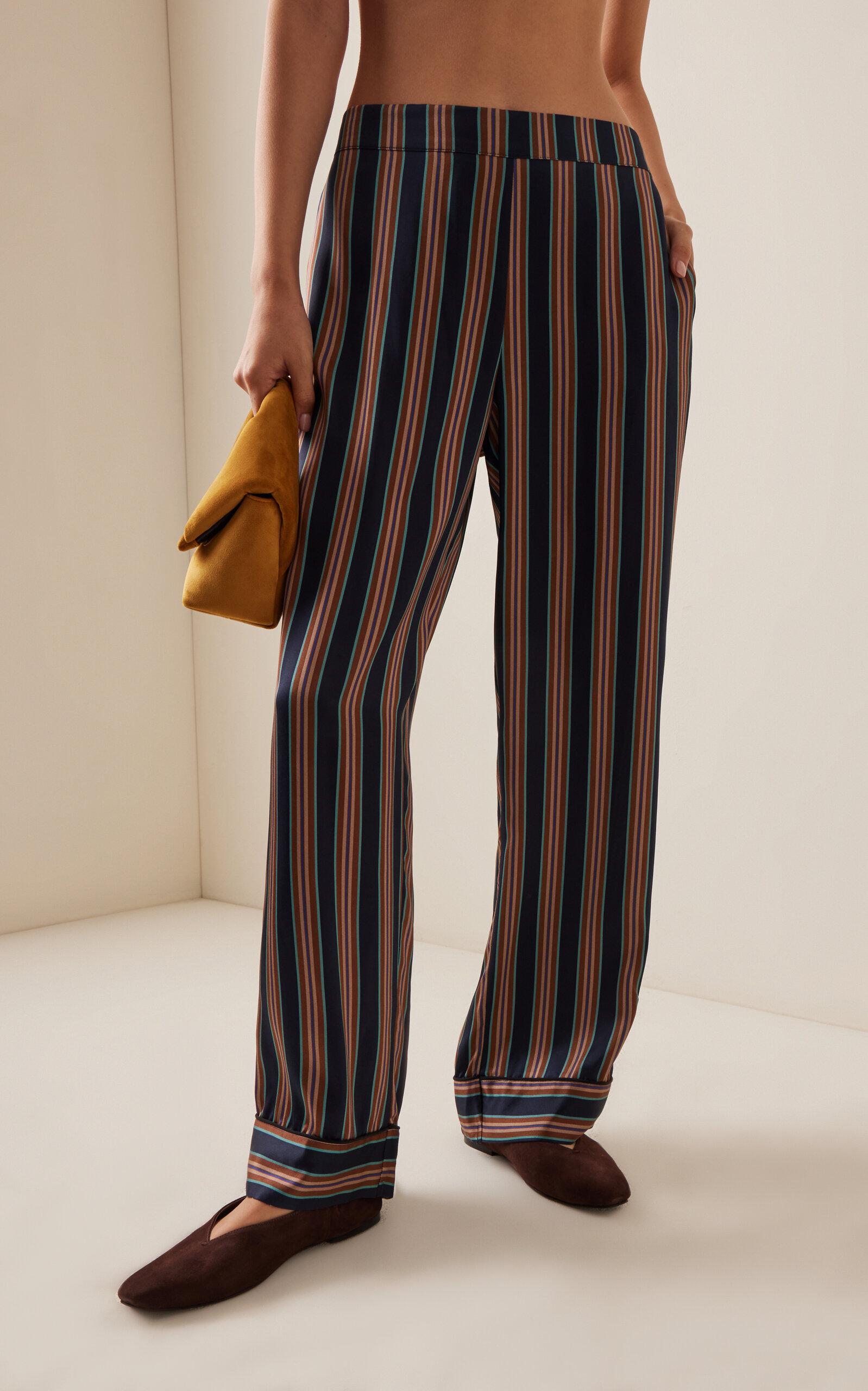 The London Striped Silk PJ Bottoms