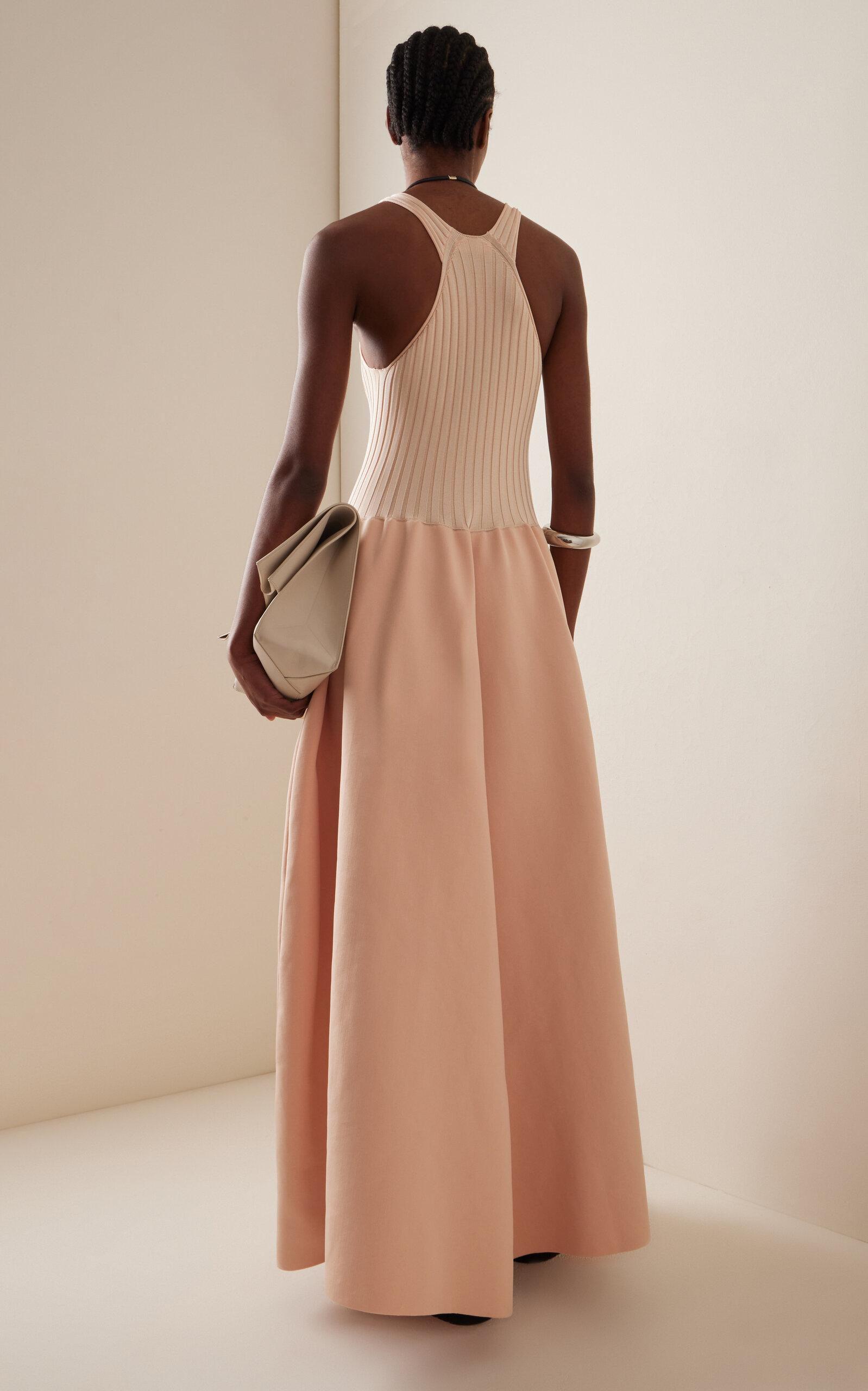 Sleeveless Ribbed-Knit Maxi Dress