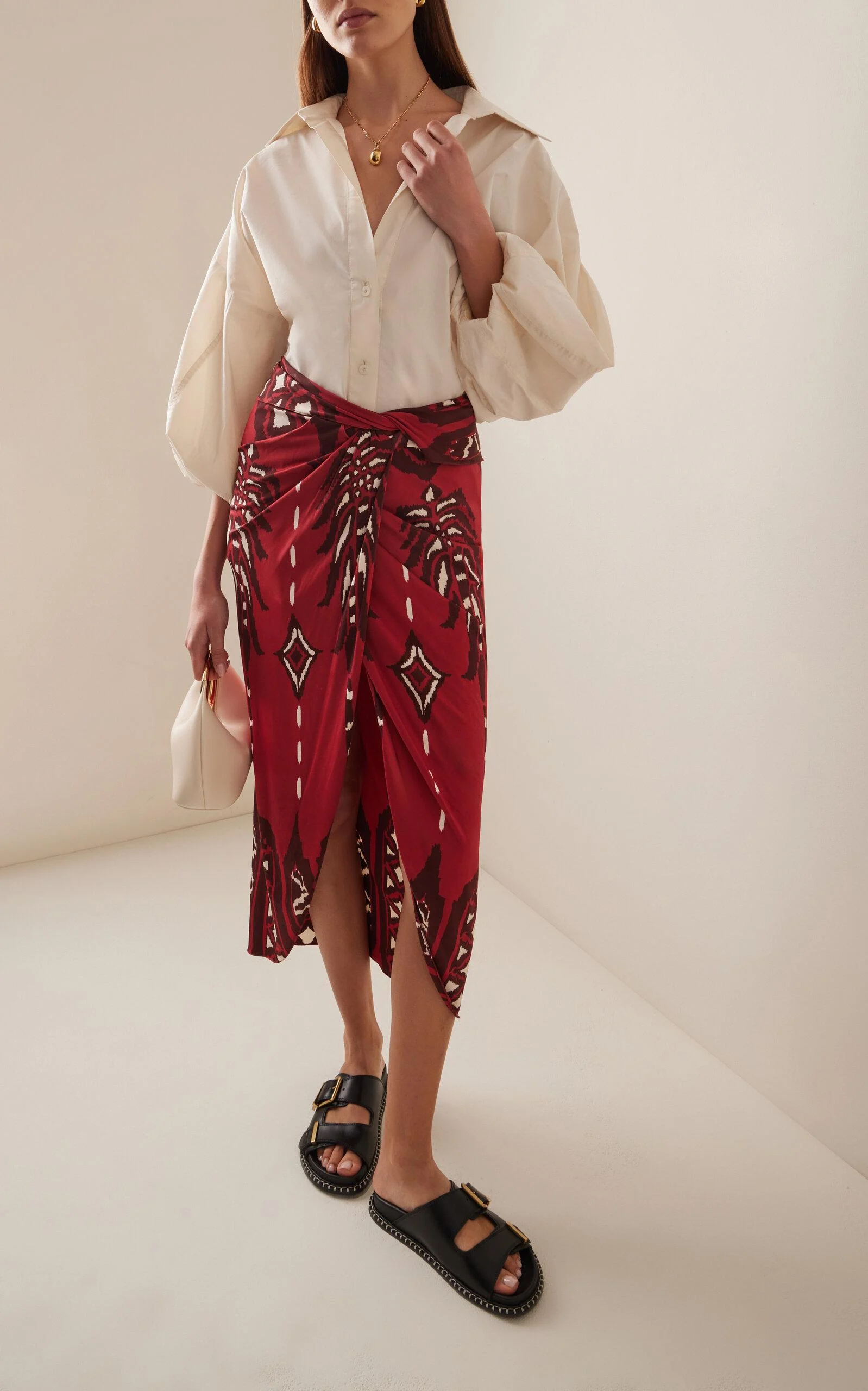 Avanyu Gathered Jersey Maxi Skirt