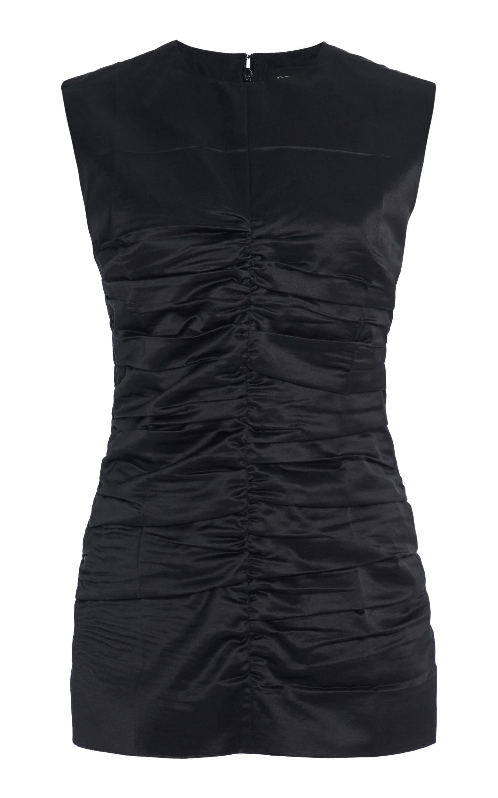 Ruched Satin Sleeveless Top